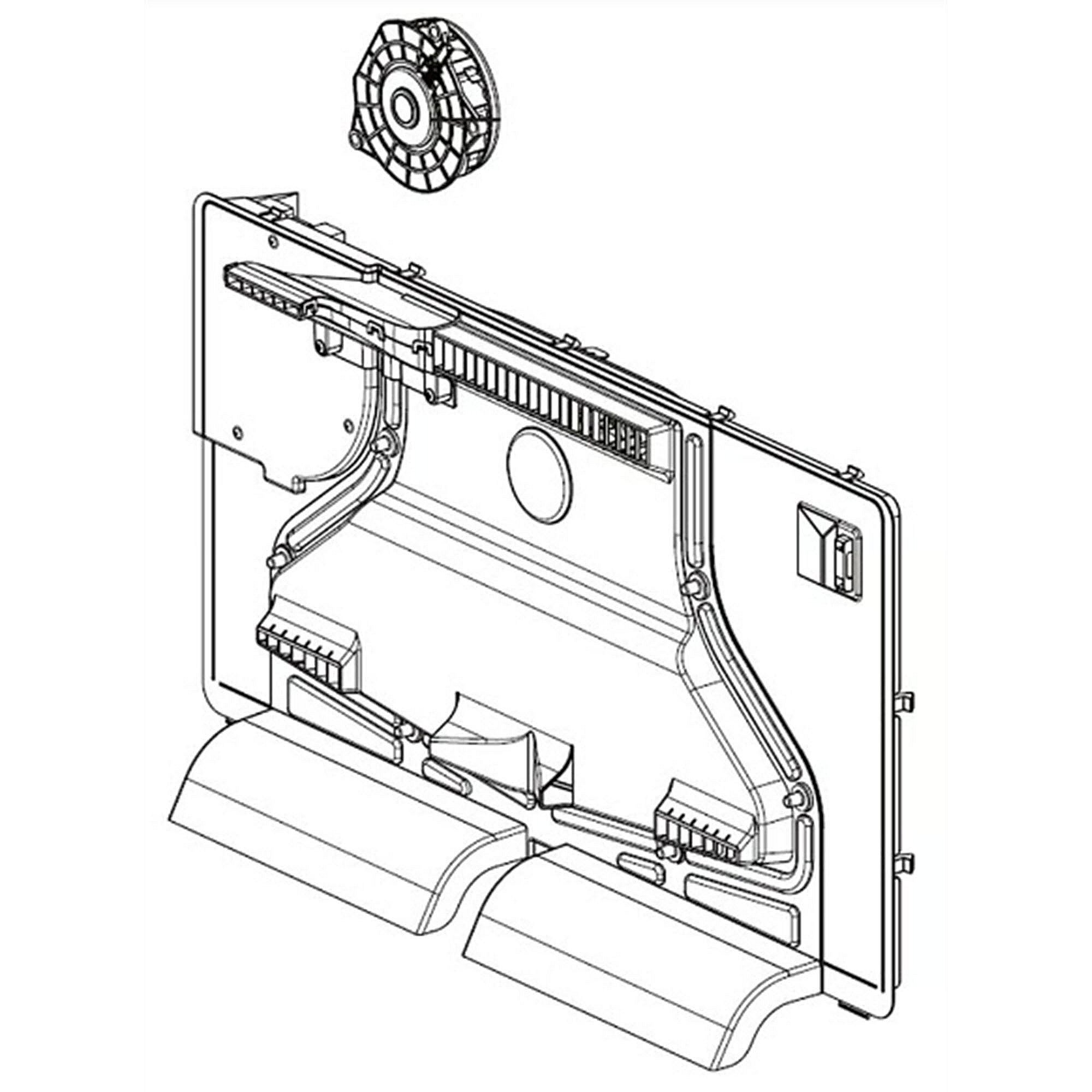 Part #aeb75844605, Lg Refrigerator Freezer Air Duct Cover And Fan Assembly