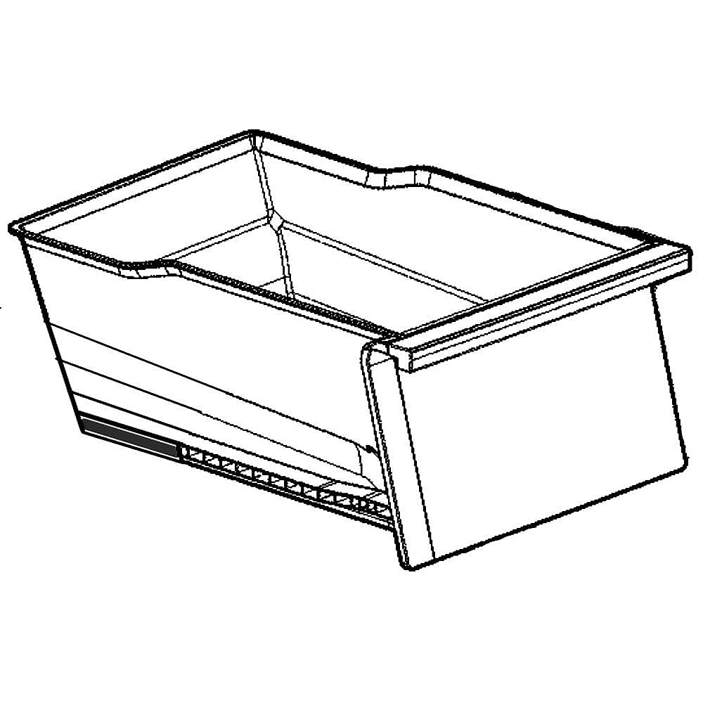 Refrigerator Crisper Drawer, Left