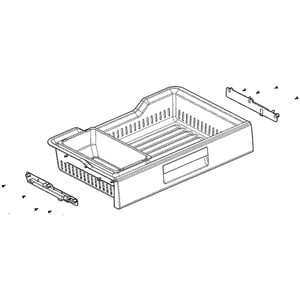 Refrigerator Freezer Drawer Assembly (replaces Ajp73334606) AJP73334616