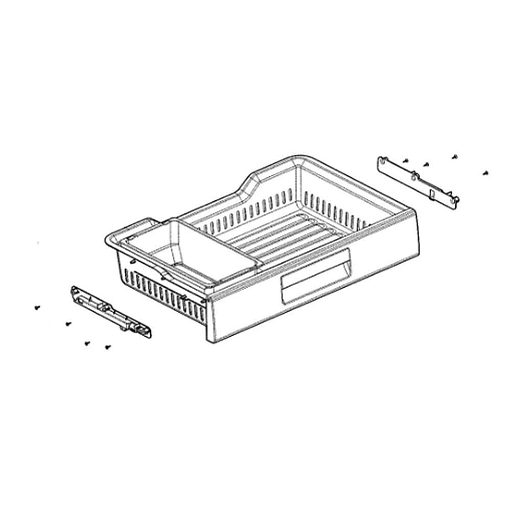 Part #ajp73334617, Refrigerator Freezer Drawer Assembly (Replaces Ajp73334604) / 38.71 x 22.14 x 12.29
