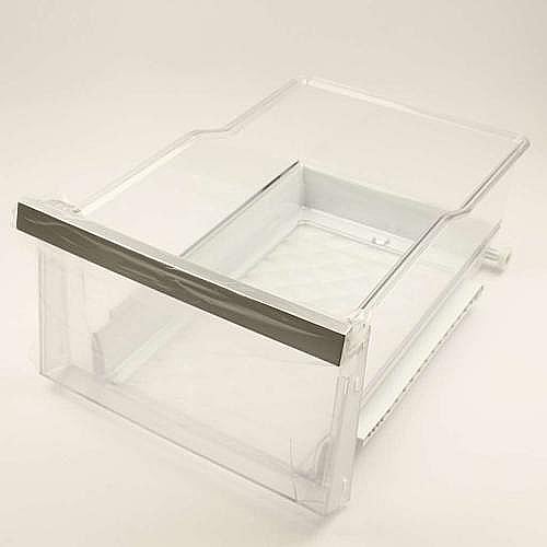 Part #ajp73596409, Refrigerator Crisper Drawer, Left / 19.08 x 14.85 x 18.38
