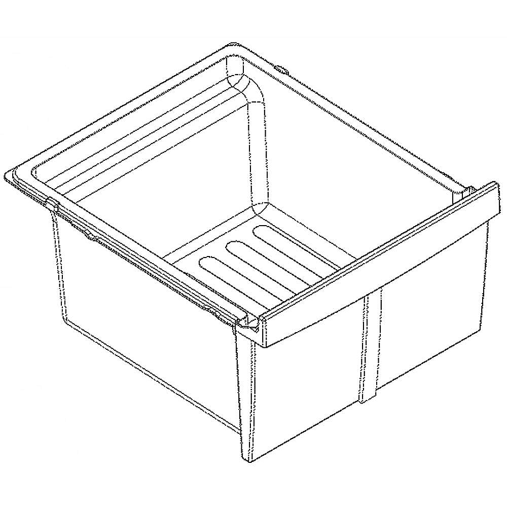 Part #ajp74294501, Refrigerator Crisper Drawer / 26.00 x 19.60 x 15.20