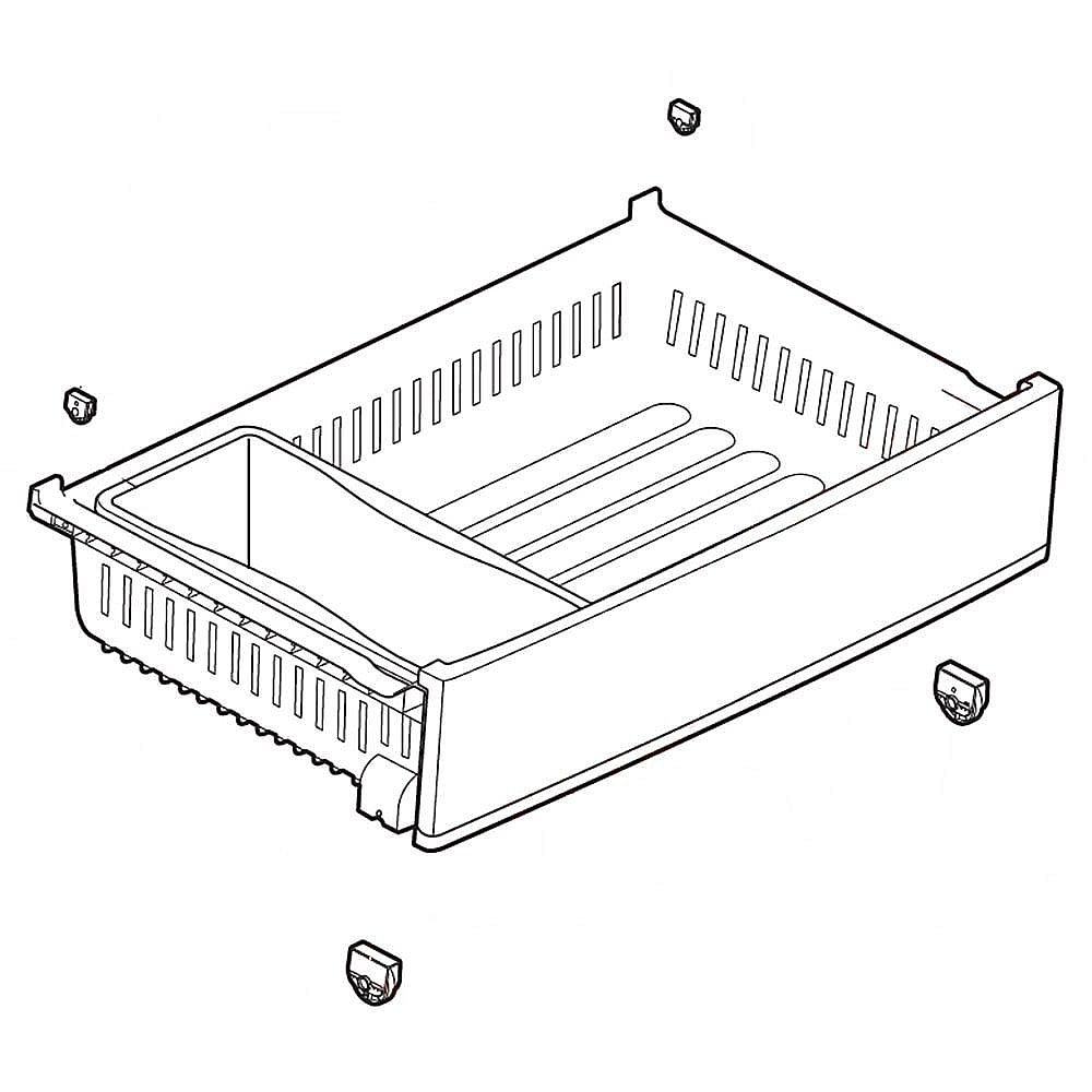 Part #ajp75234906, Refrigerator Freezer Drawer Assembly