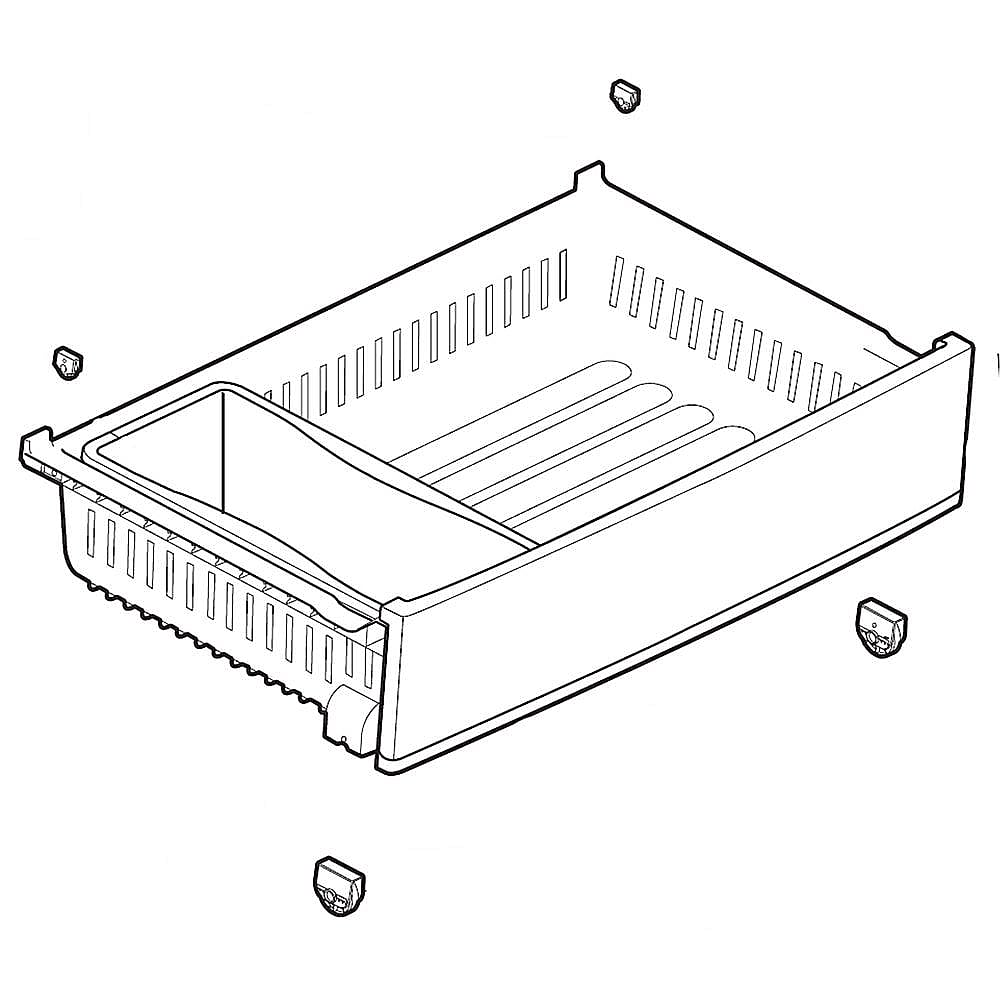 Part #ajp75234913, Refrigerator Freezer Tray Assembly (Replaces Mjs64692001, Mjs64692002) / 37.40 x 24.00 x 12.75