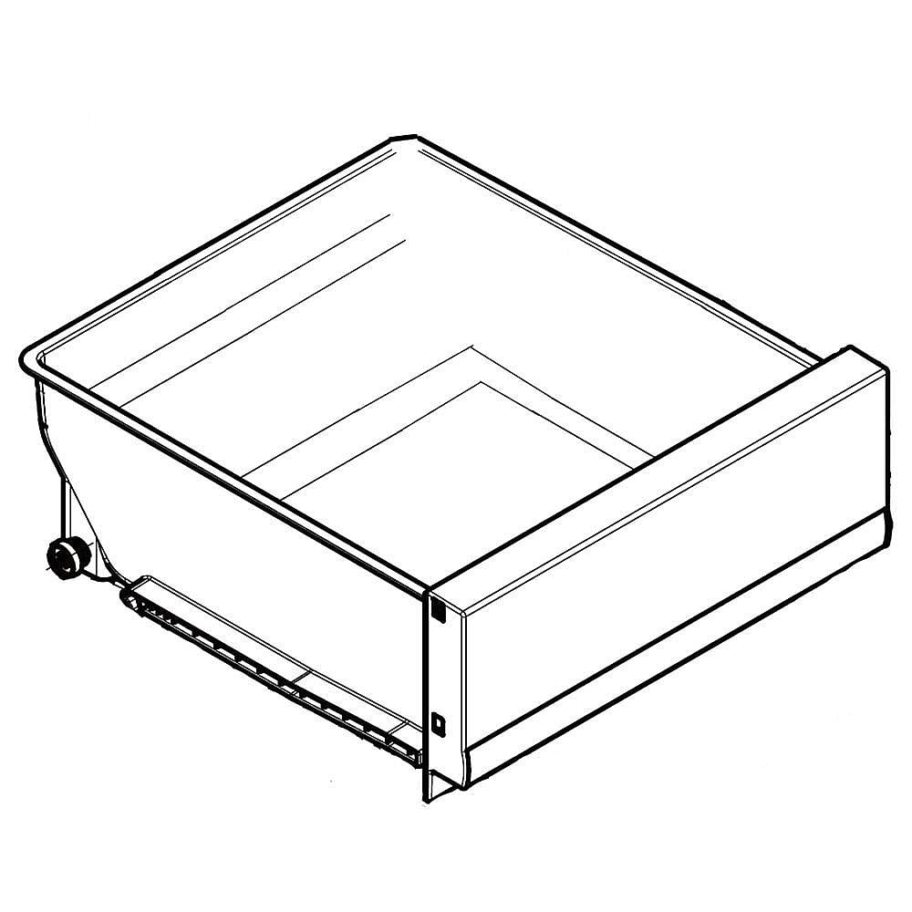 GE Part #ajp75235005, Refrigerator Crisper Drawer, Left