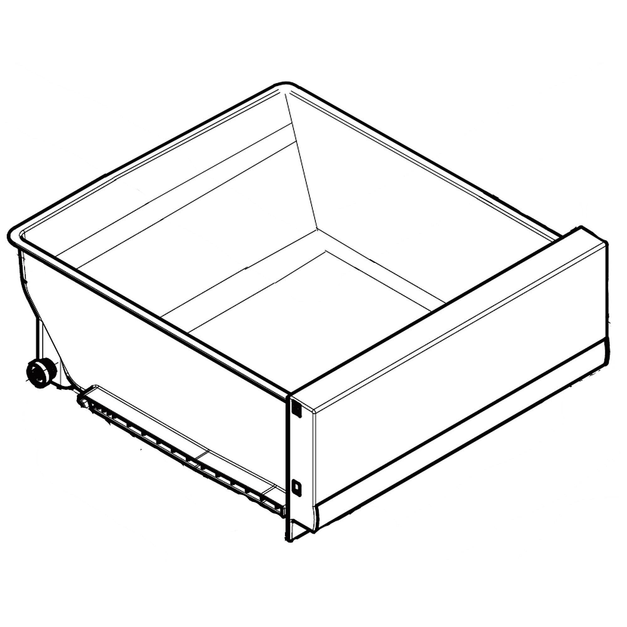 Photo of LG Part #ajp75235012, Refrigerator Crisper Drawer, Right from Repair Parts Direct