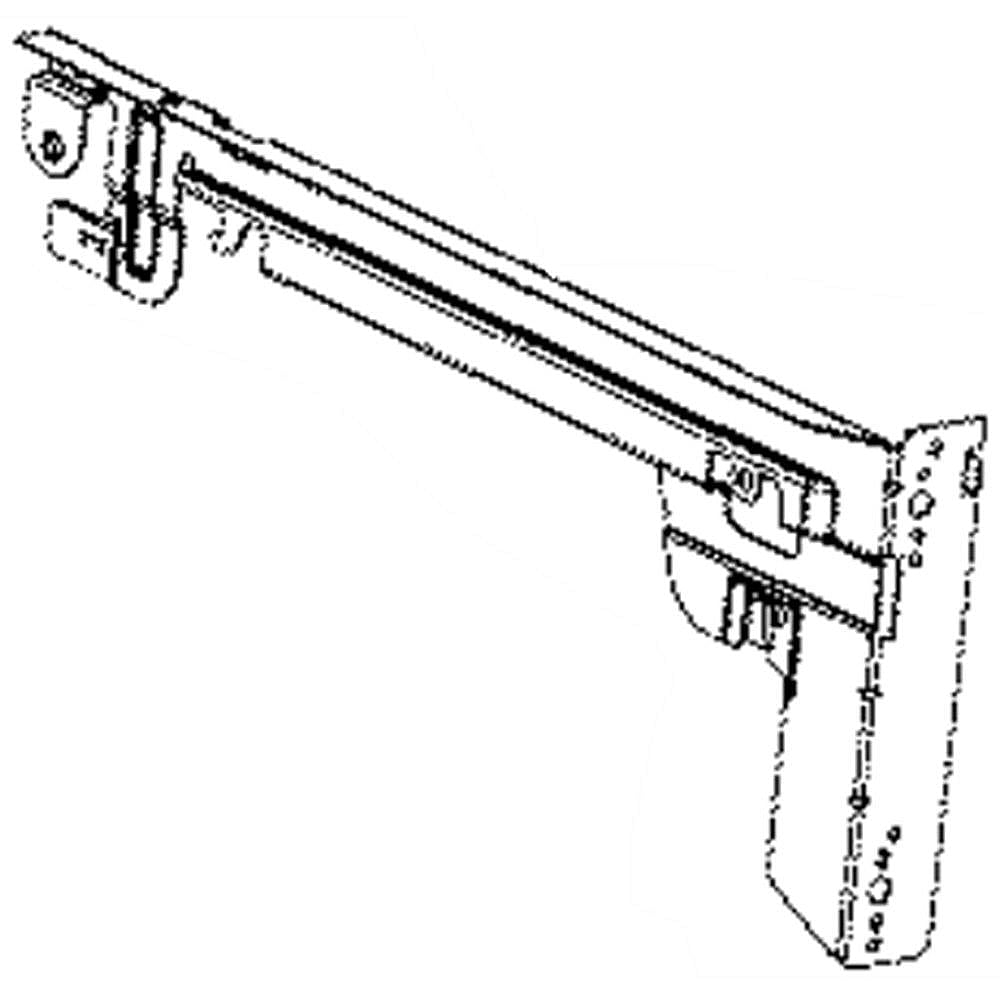 Part #mcd62527204, Refrigerator Freezer Drawer Rail Support, Left / 26.00 x 18.00 x 8.00