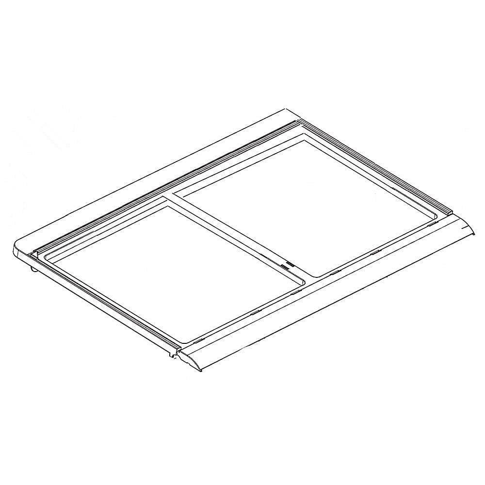 Kenmore Elite Part #mck53463001, Refrigerator Crisper Drawer Cover Frame | 34.75 x 21.50 x 7.25