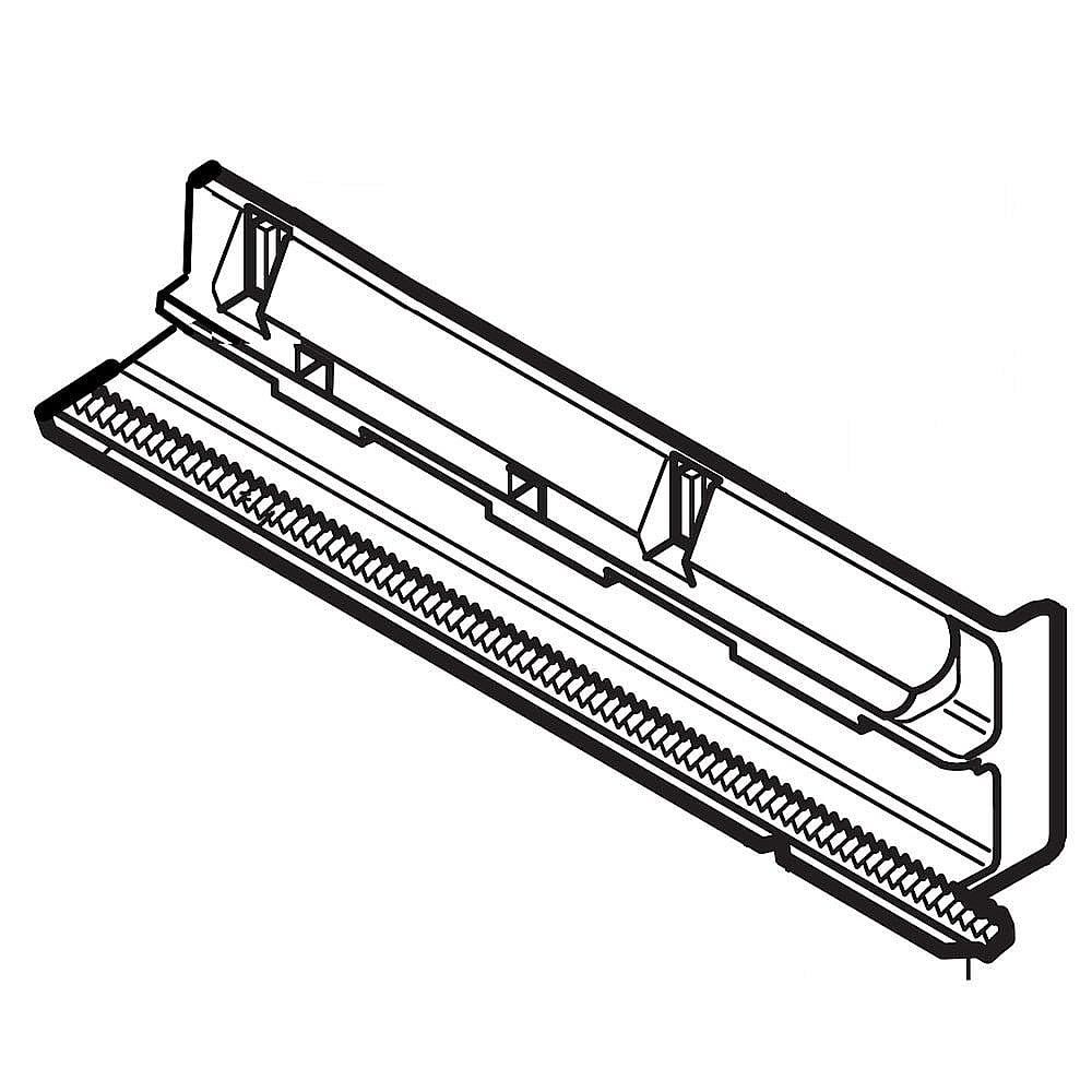 Part #meg63342502, Refrigerator Freezer Drawer Slide Rail, Right / 26.00 x 7.86 x 7.43