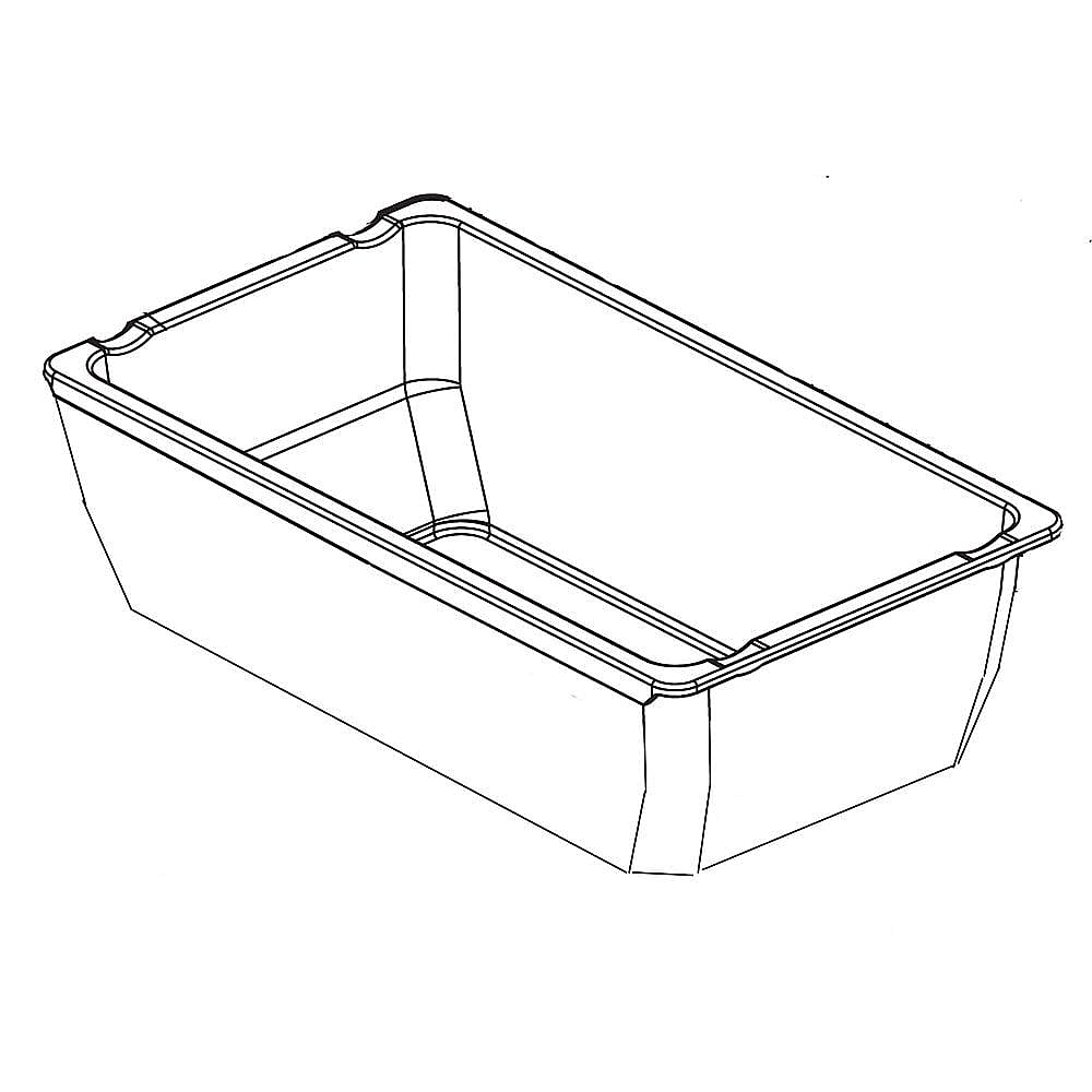 Part #mjs42270803, Refrigerator Freezer Drawer Bin / 17.67 x 15.17 x 10.50