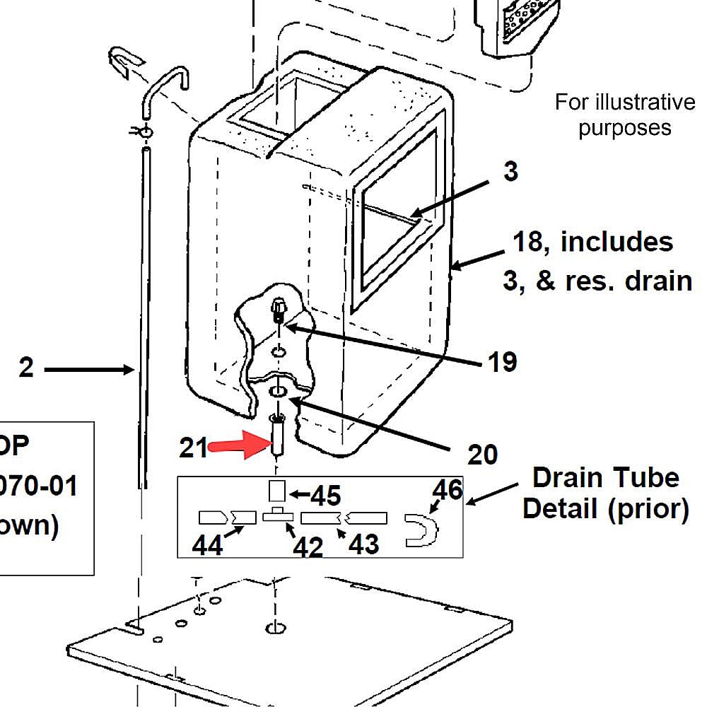 Part #02-1957-00, Scotsman Drain Tube