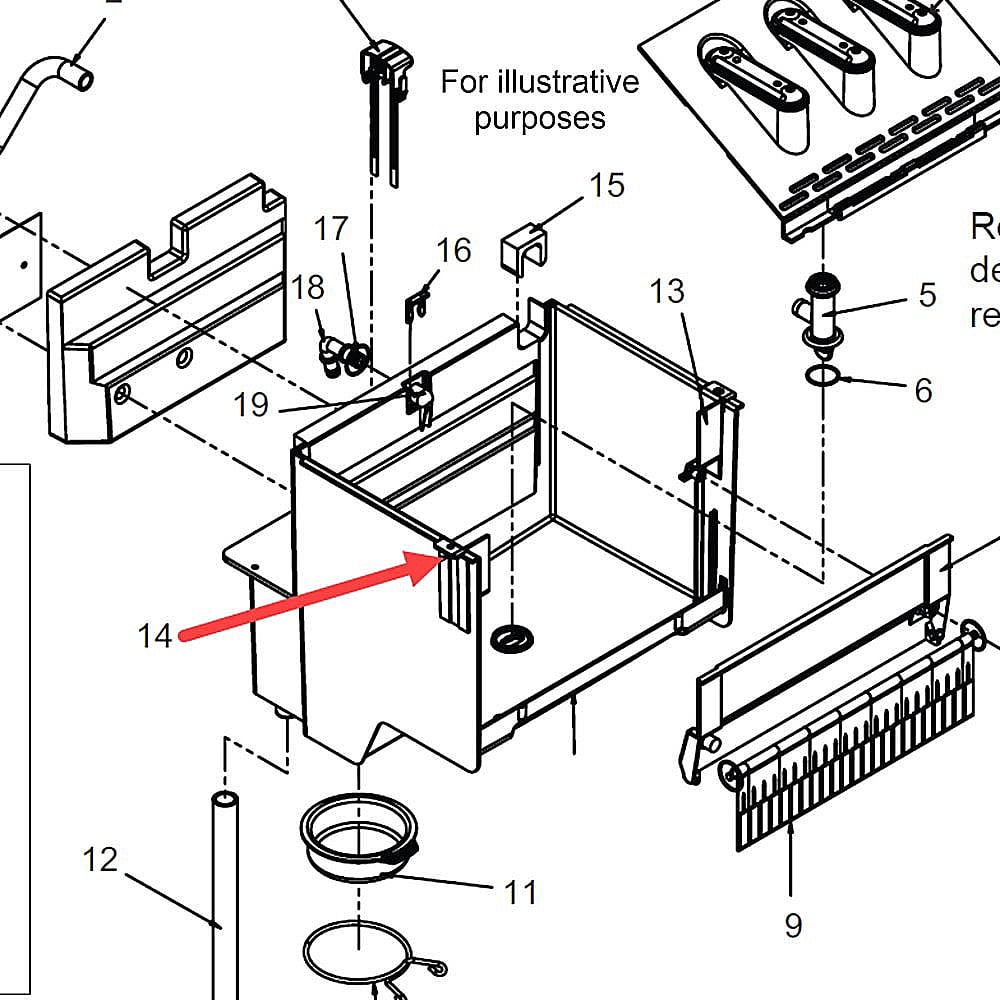 Part #02-4375-01, Scotsman Evap Bracket-Left Side