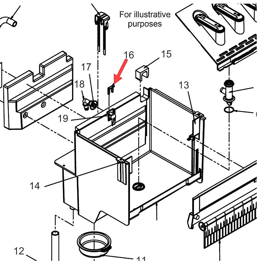 Part #02-4381-03, Scotsman Evap Water Inlet