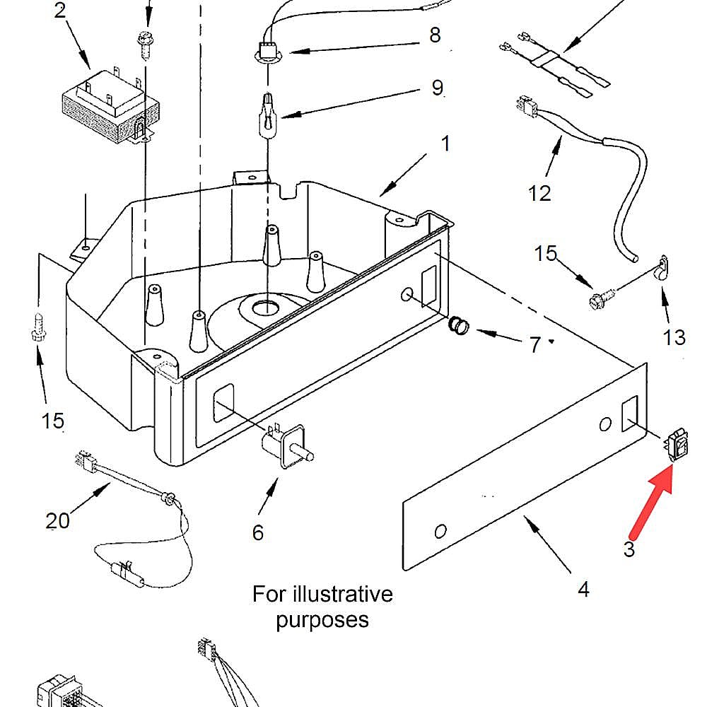 Part #02185622W, Scotsman Switch-Rocker
