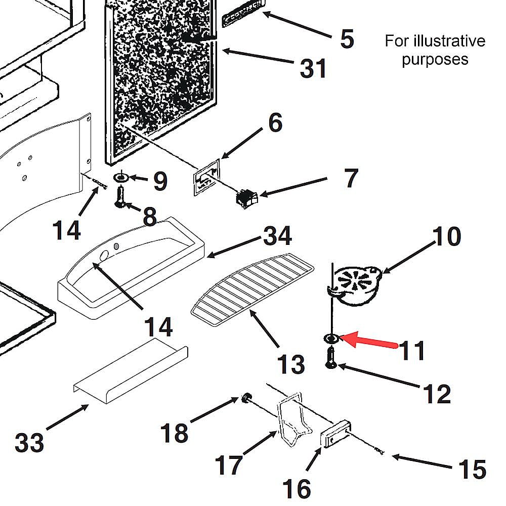 Part #03-1407-03, Scotsman Washer-Type A Plain