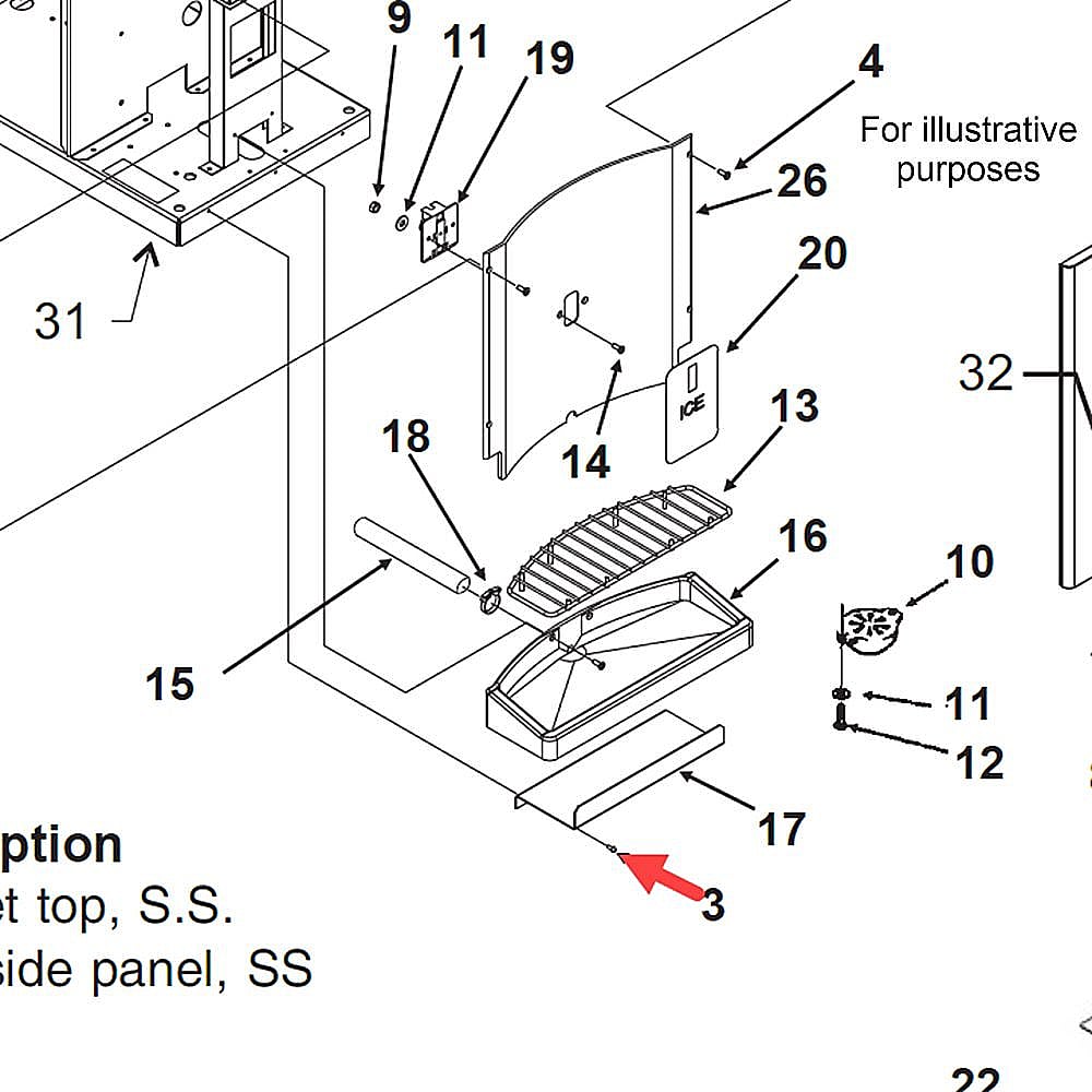 Part #03-1638-03, Scotsman Screw