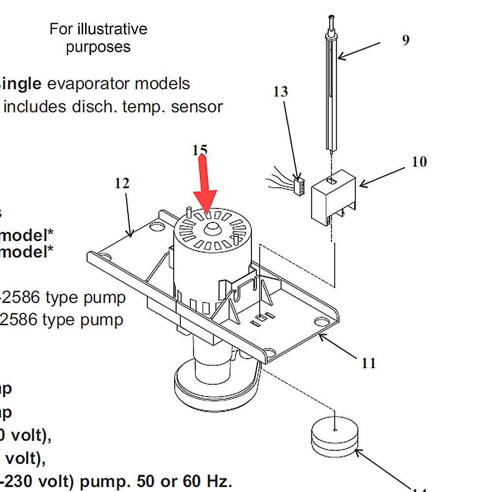 Part #12-2586-27, Scotsman Pump Water