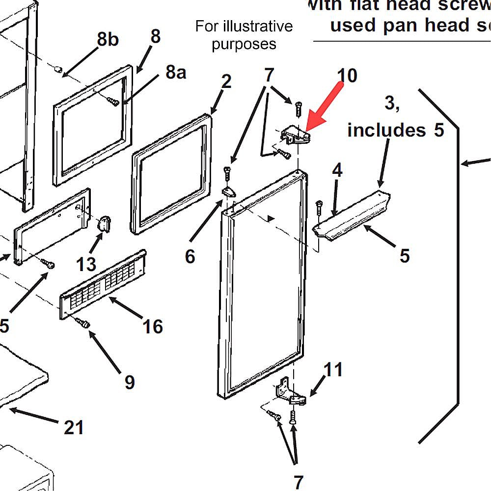 Part #15-0799-01, Scotsman Hinge-Door