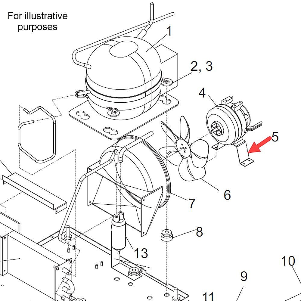 Part #a28798-001, Scotsman Mounting Bracket