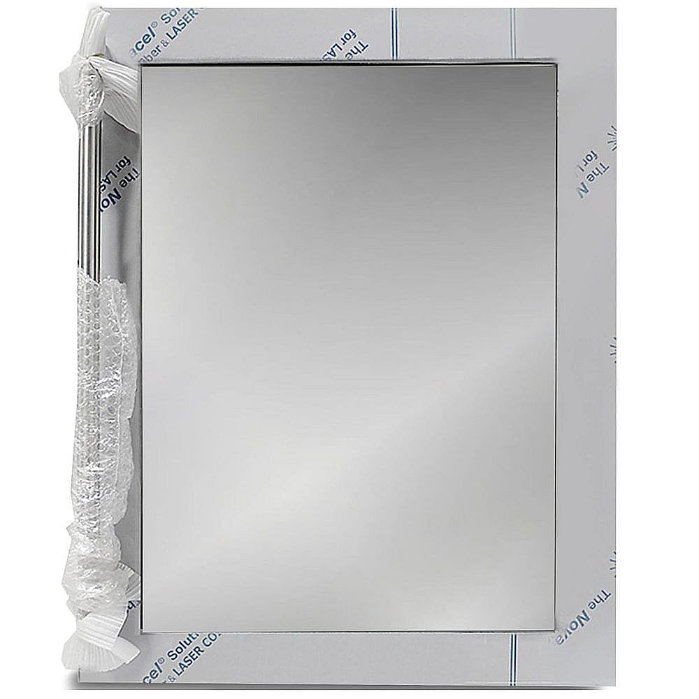 Part #80-55593-00, U-Line Refigeration Appliance Door With Hinges, 24 Inch Stainless Steel Glass