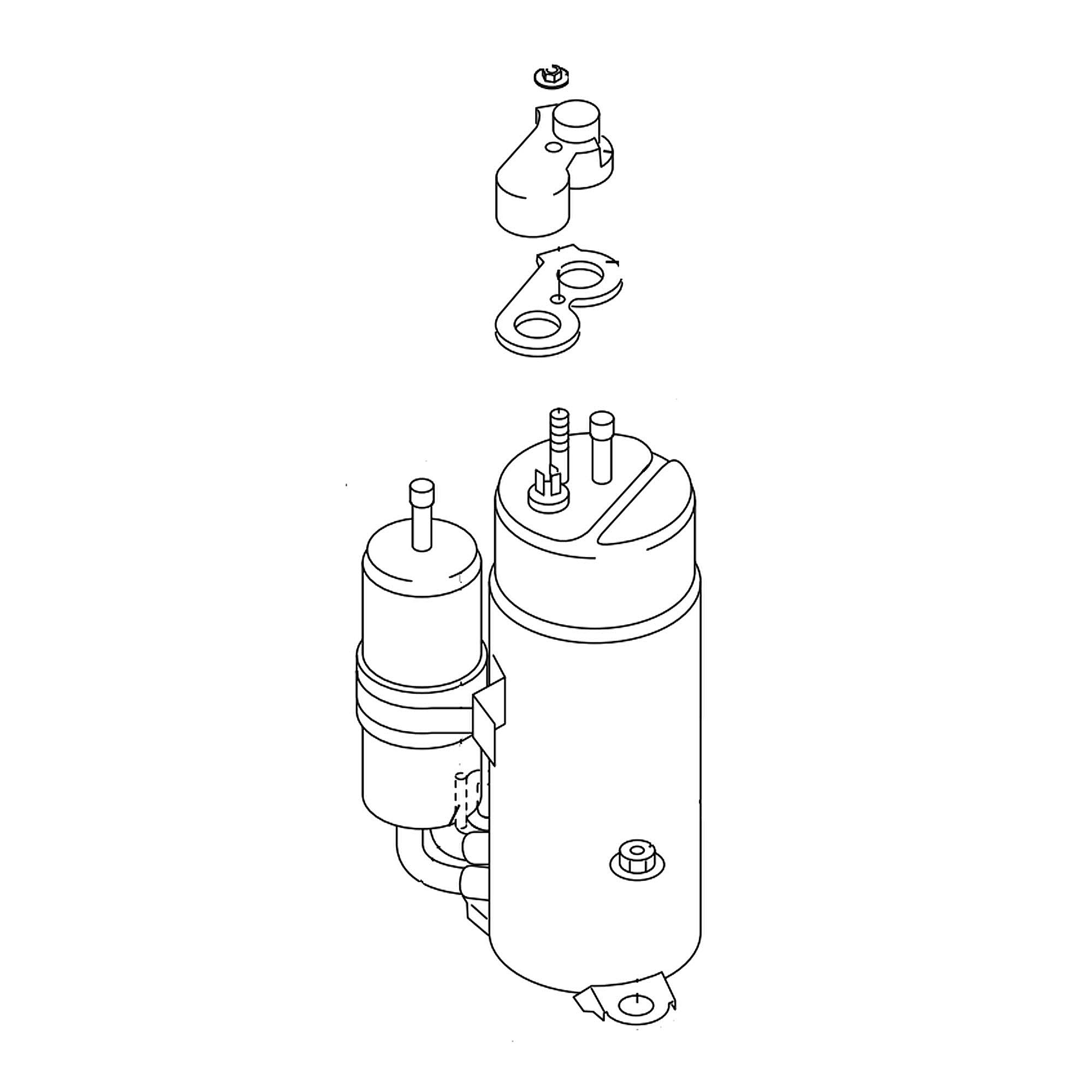 Photo of Panasonic Part #cv6231843171, Compressor from Repair Parts Direct
