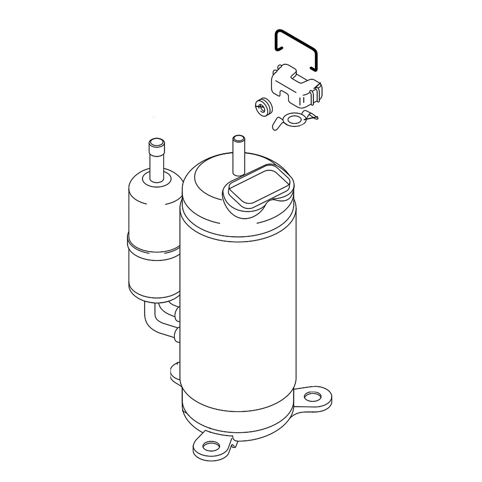 Photo of Panasonic Part #cv6231843188, Compressor from Repair Parts Direct