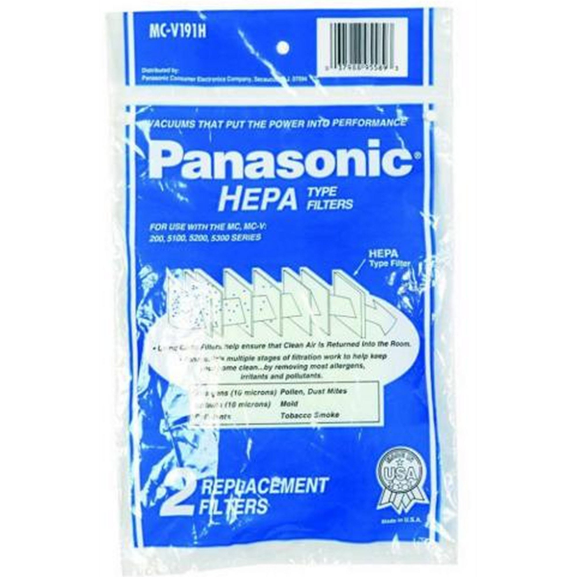 Part #mc-V191H, Panasonic Hepa Filter