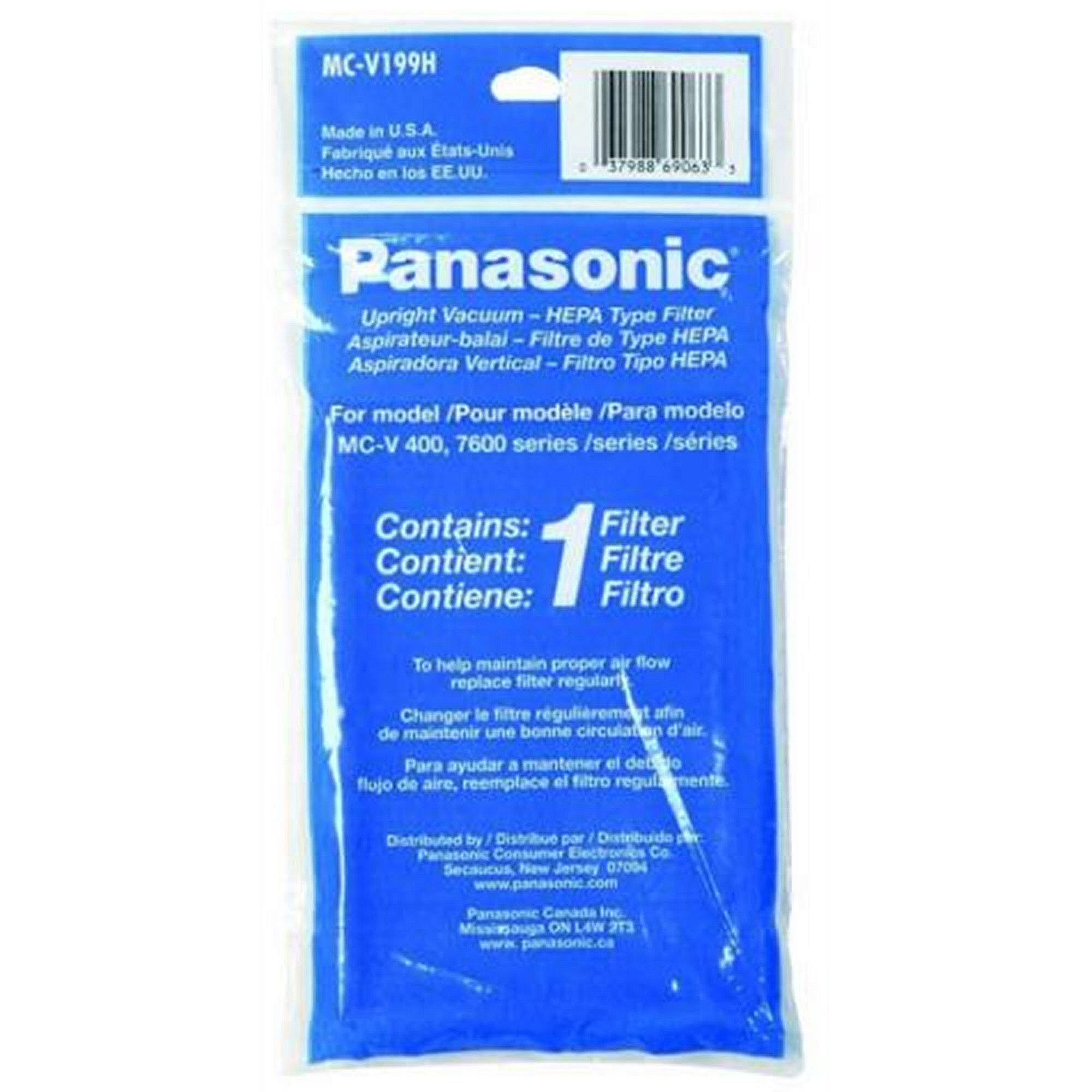 Part #mc-V199H, Panasonic Hepa Filter