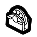 Refrigerator Freezer Drawer Roller, Rear