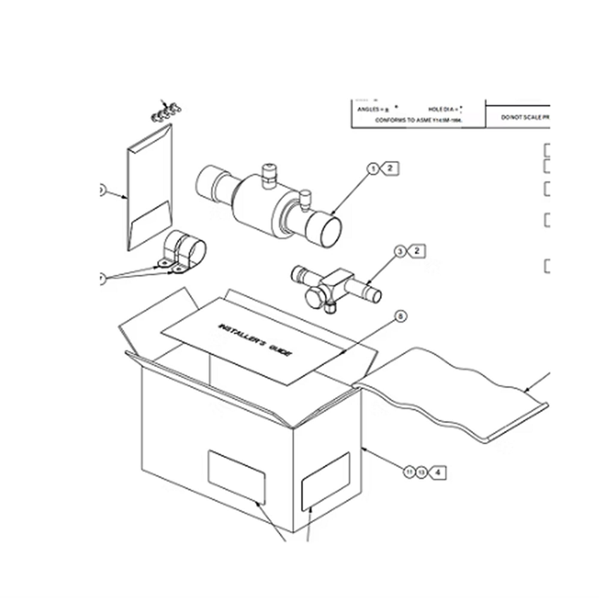 Part #bayvalv001A, Trane Service Valve Accessory Kit