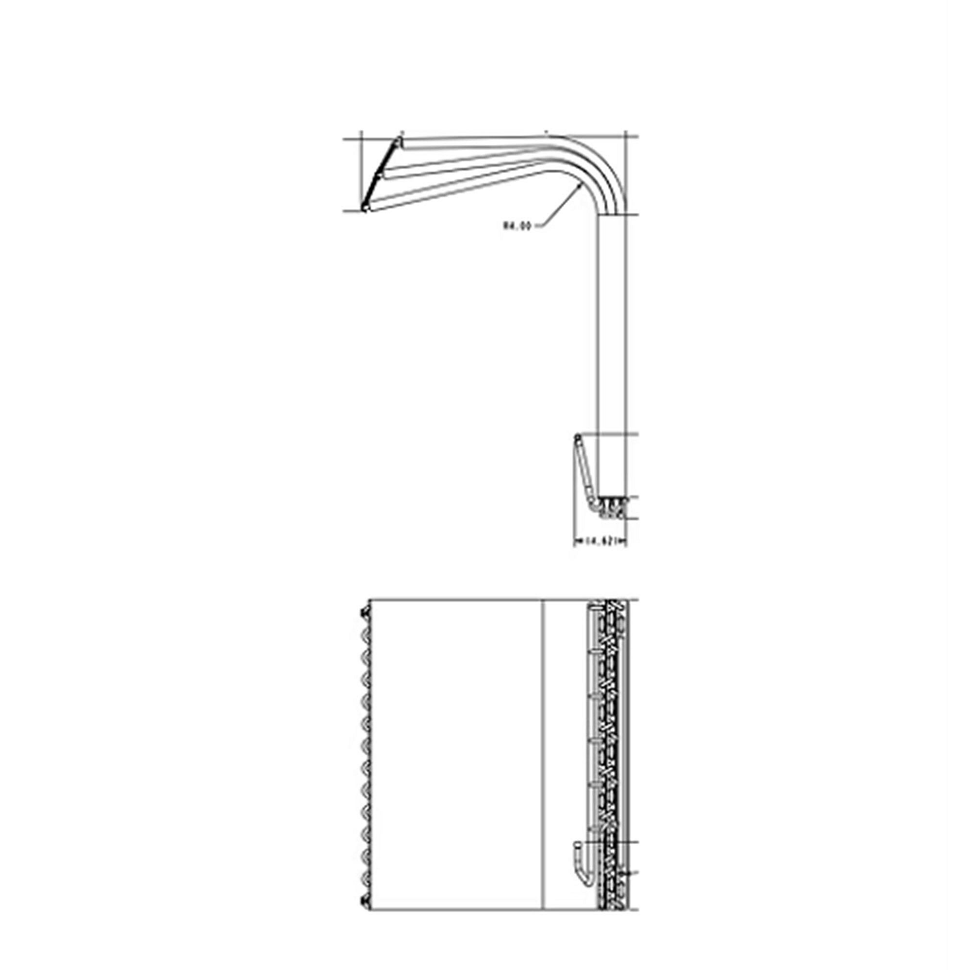 Part #col10840, Trane Flat Fin Outdoor Coil