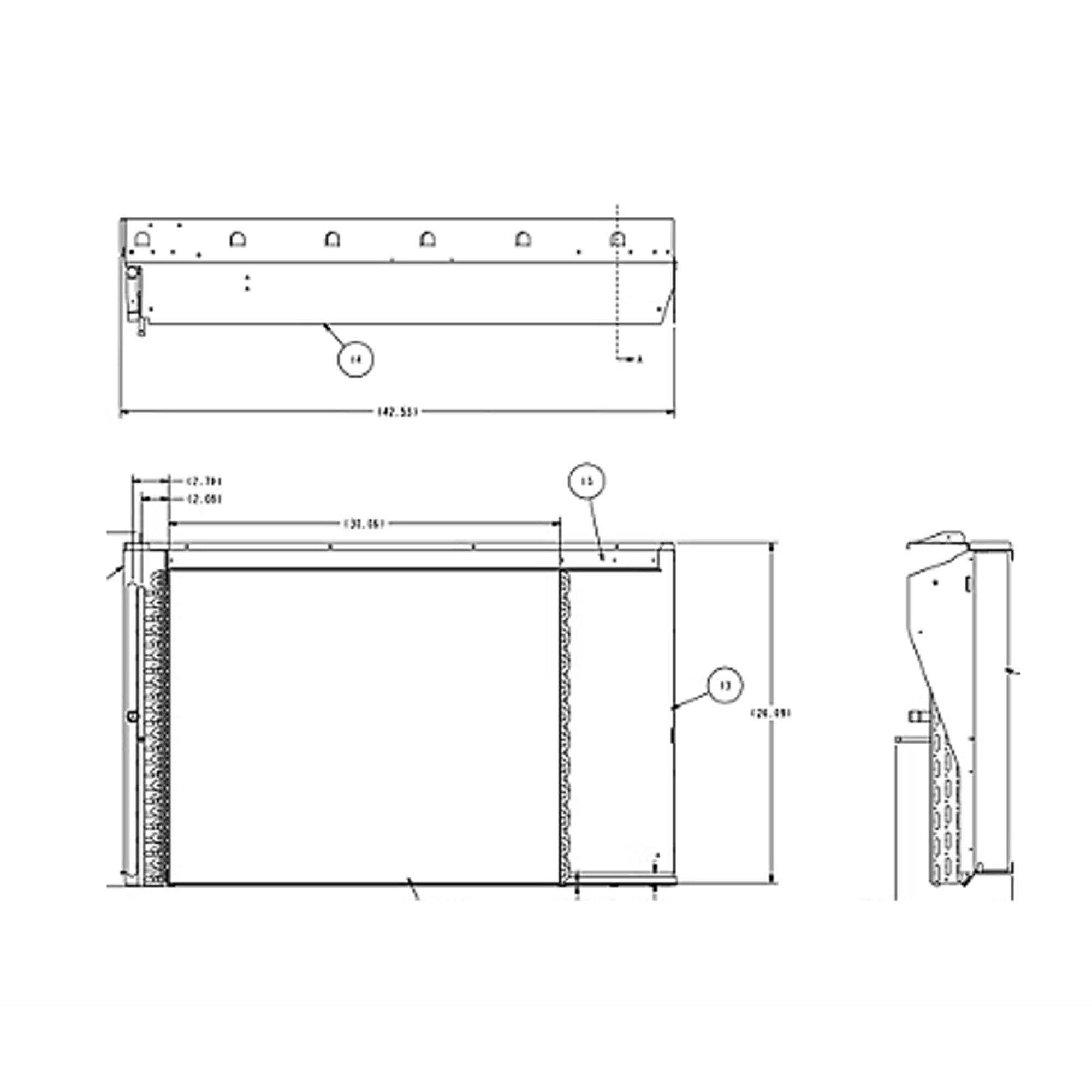 Part #col10894, Trane Evaporator Coil