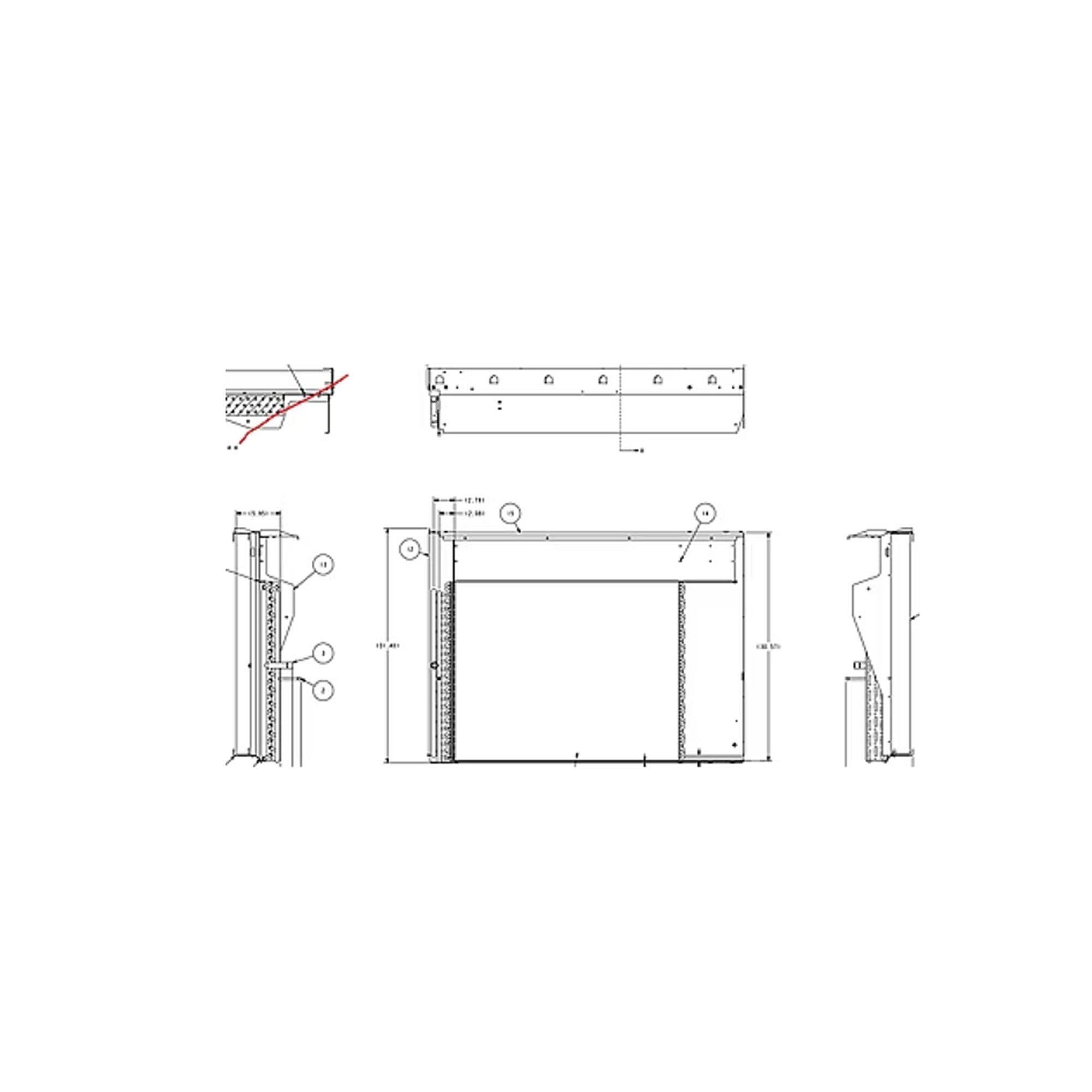 Part #col10896, Trane Evaporator Coil 30L X 24H