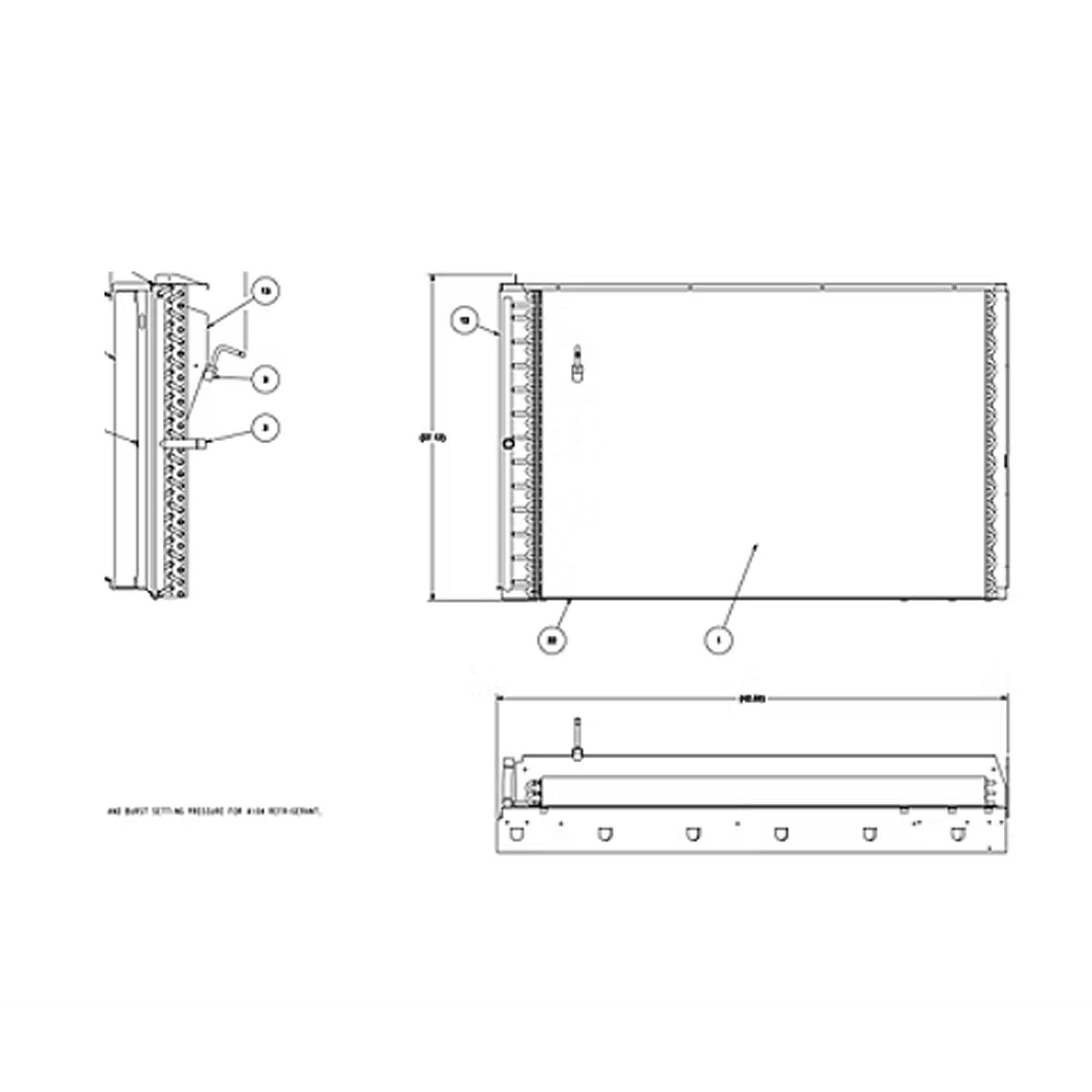 Part #col10900, Trane Indoor Coil 26 H X 37 L X 3Row