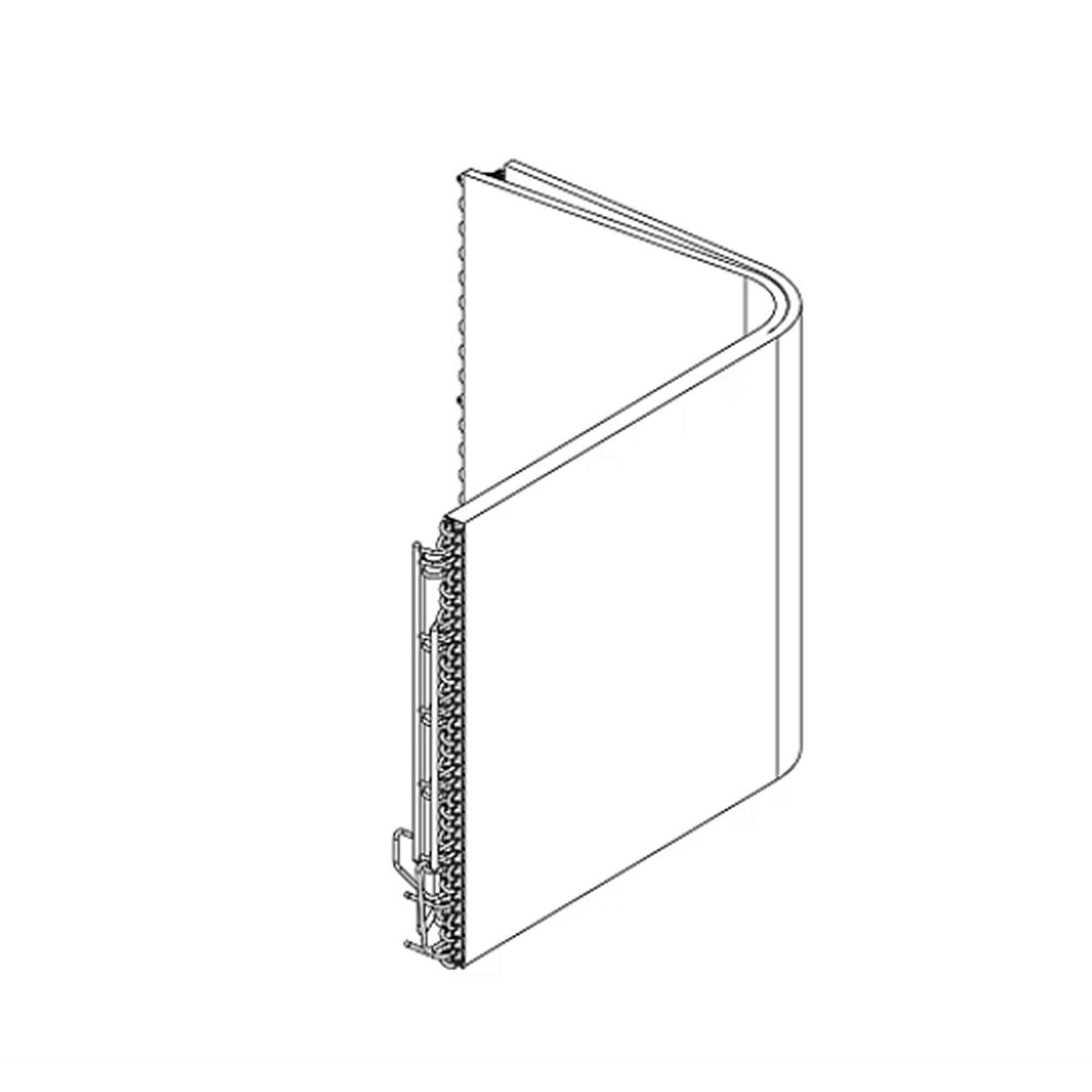 Part #col11402, Trane Flat Fin Outdoor Coil