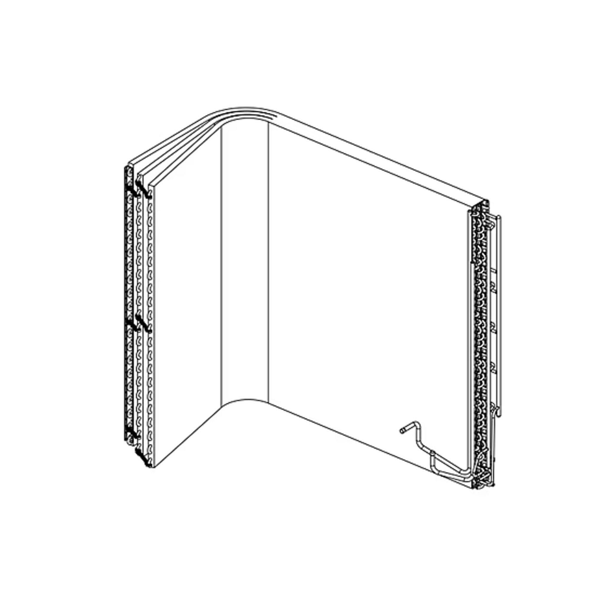 Part #col11405, Trane Outdoor Coil Flat Fin