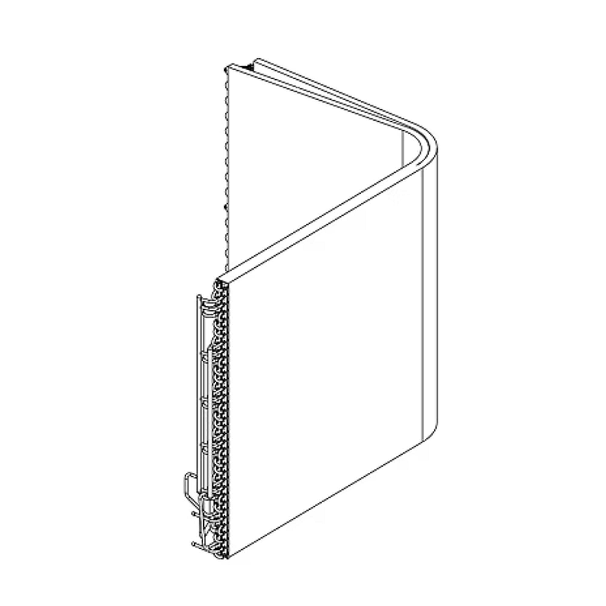 Part #col11406, Trane Outdoor Coil Flat Fin