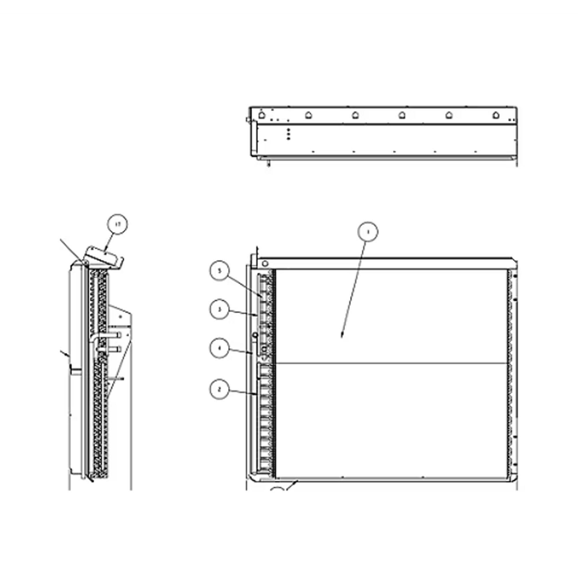 Part #col11439, Trane Flat Fin Indoor Coil