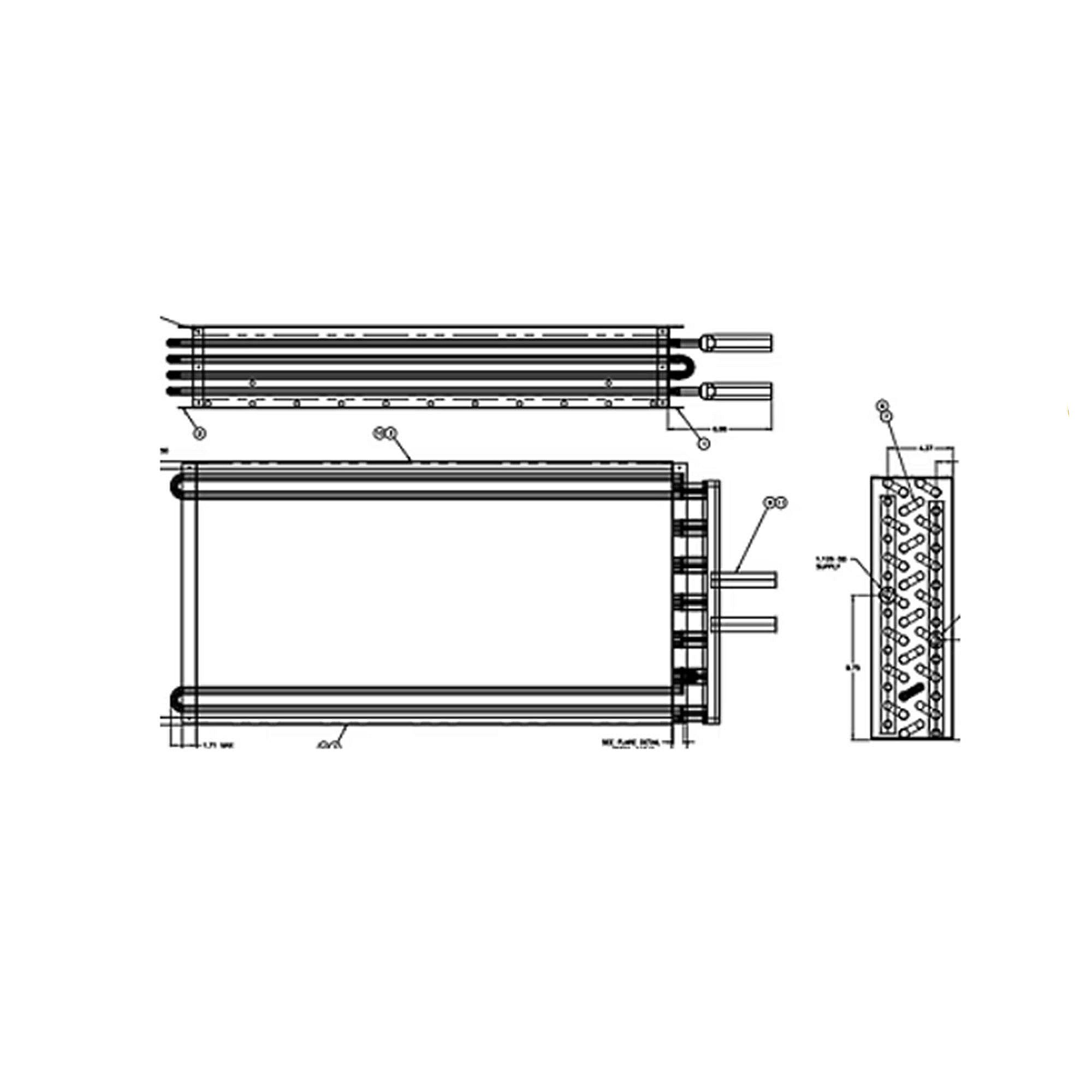 Part #col11732, Trane Indoor Flat Fin Coil