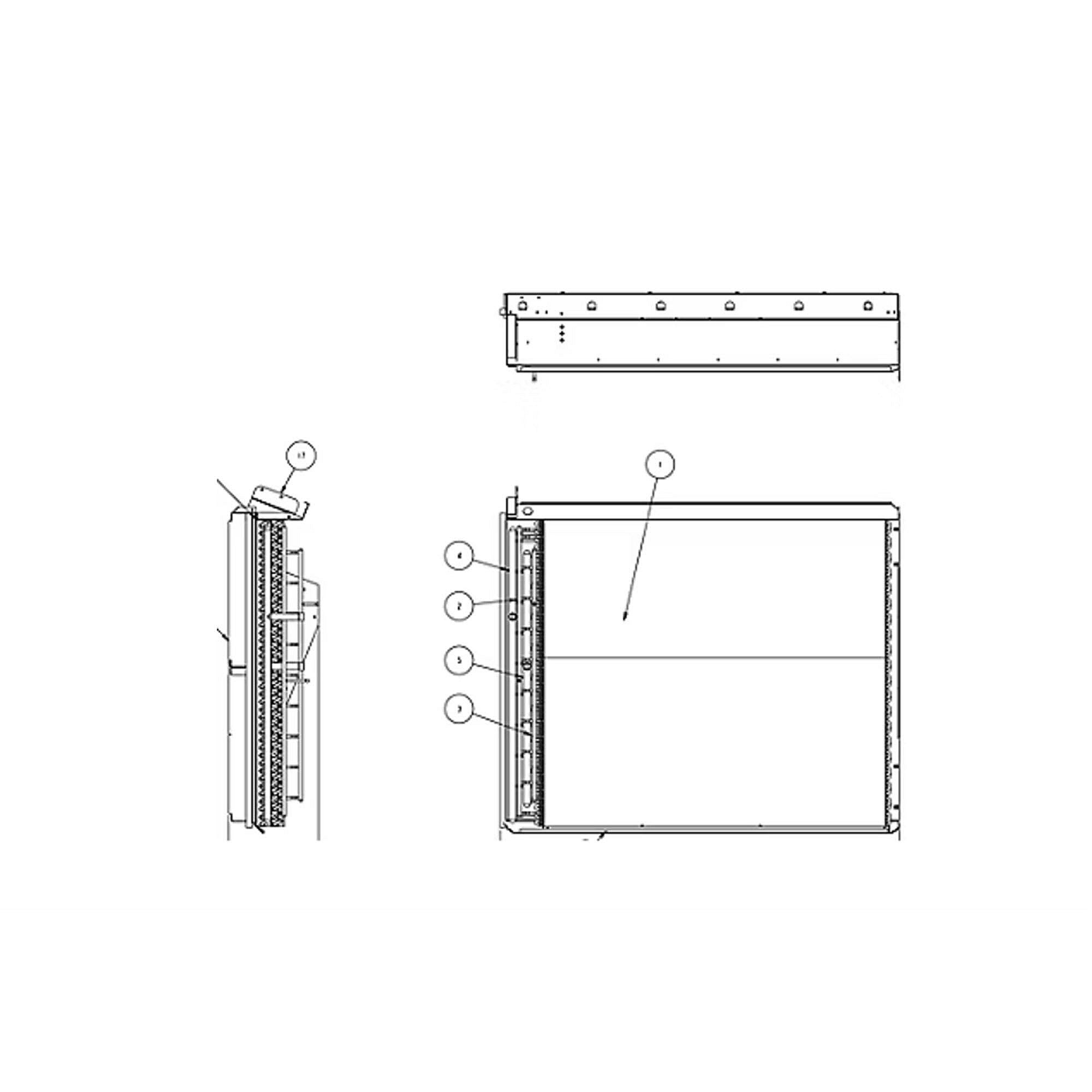Part #col12623, Trane Indoor Flat Fin Coil