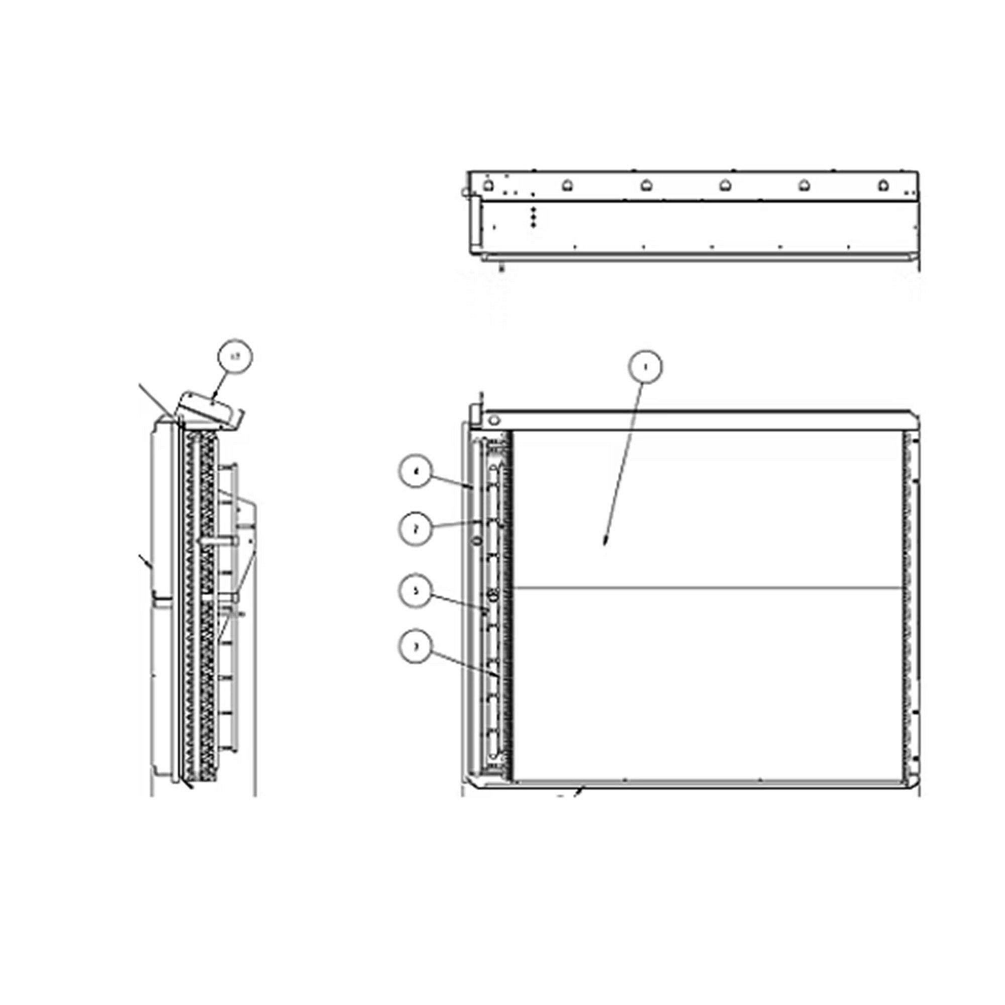 Part #col12624, Trane Indoor Coil Flat Fin