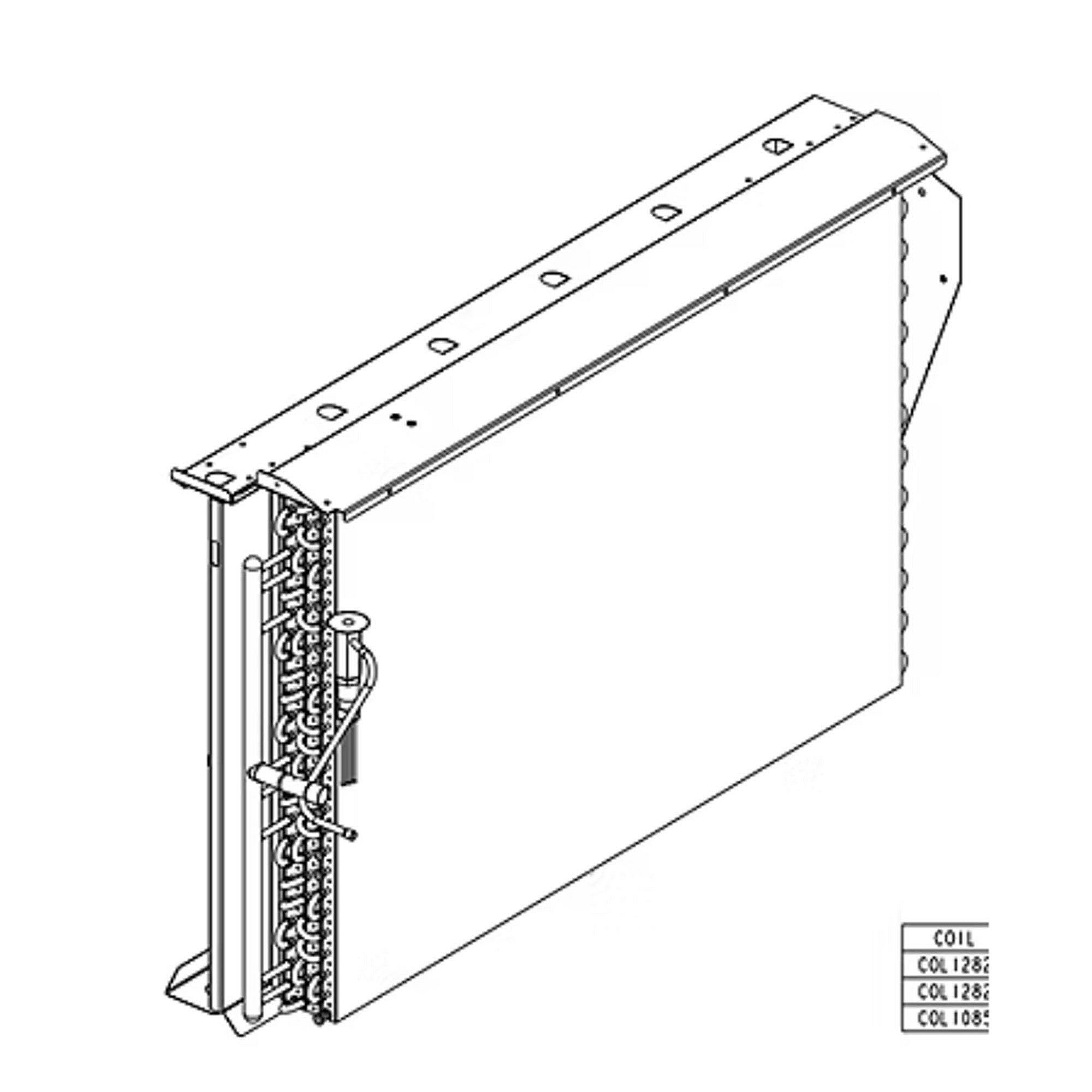 Part #col12822, Trane Indoor Flat Fin Coil W/txv
