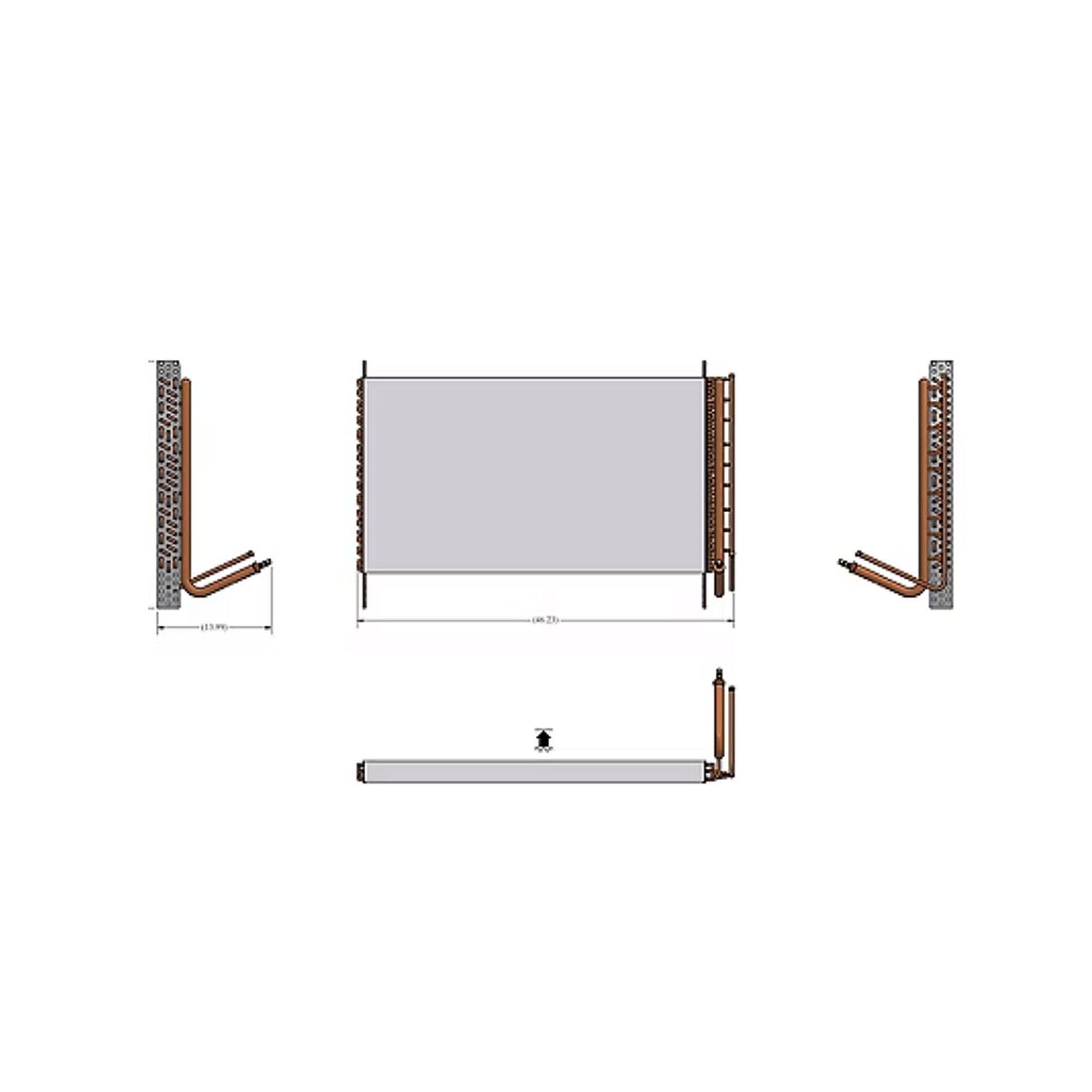 Part #col13489, Trane Outdoor Flat Fin Coil