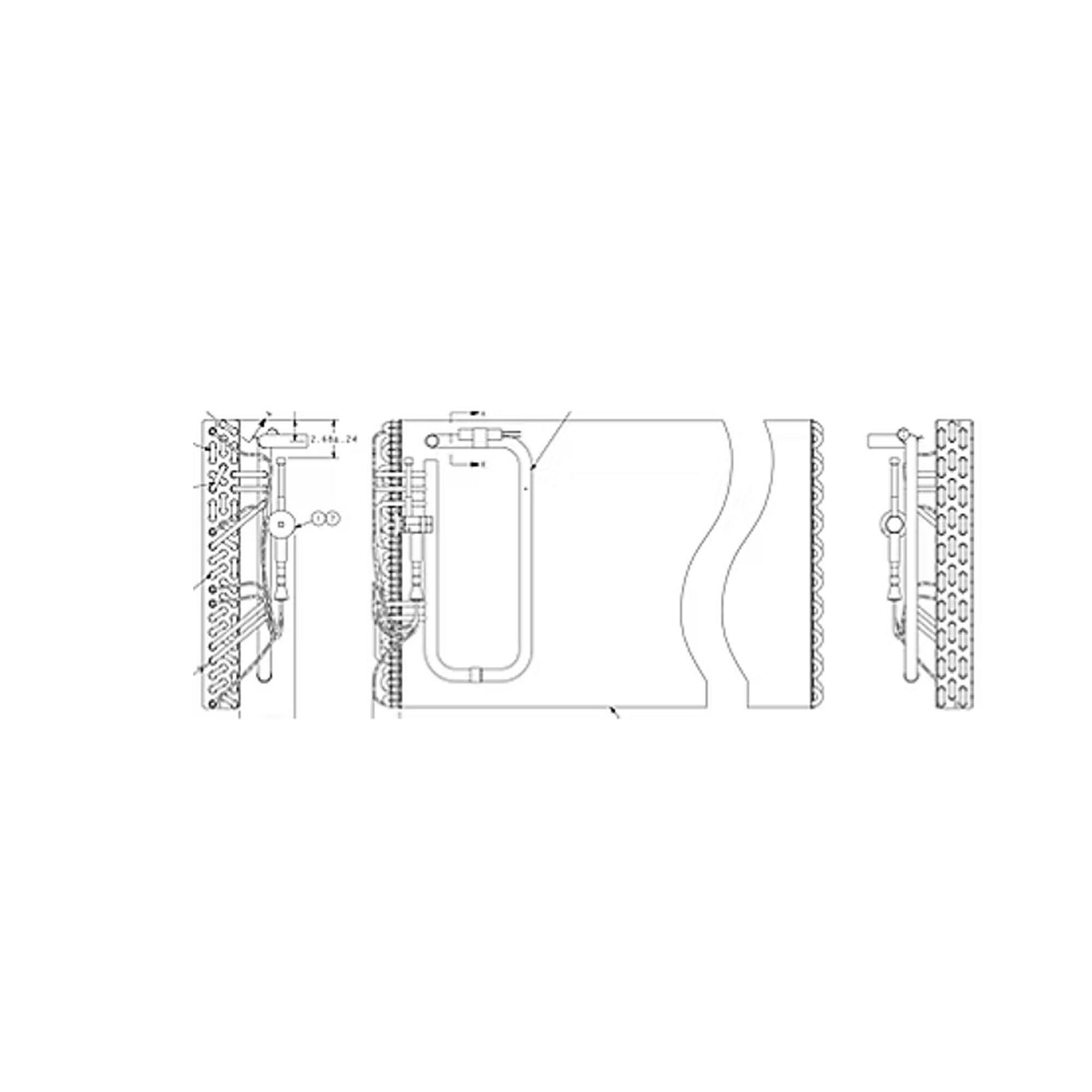 Part #col13529, Trane Evap Coil Flat Fin
