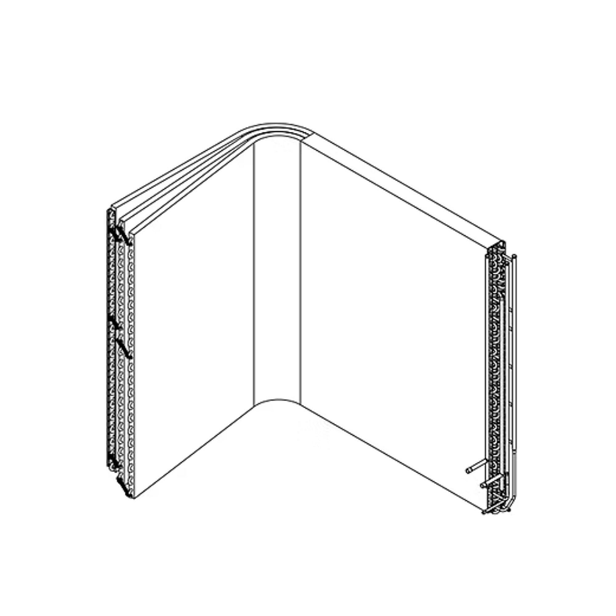 Part #col15128, Trane Outdoor Flat Fin Coil