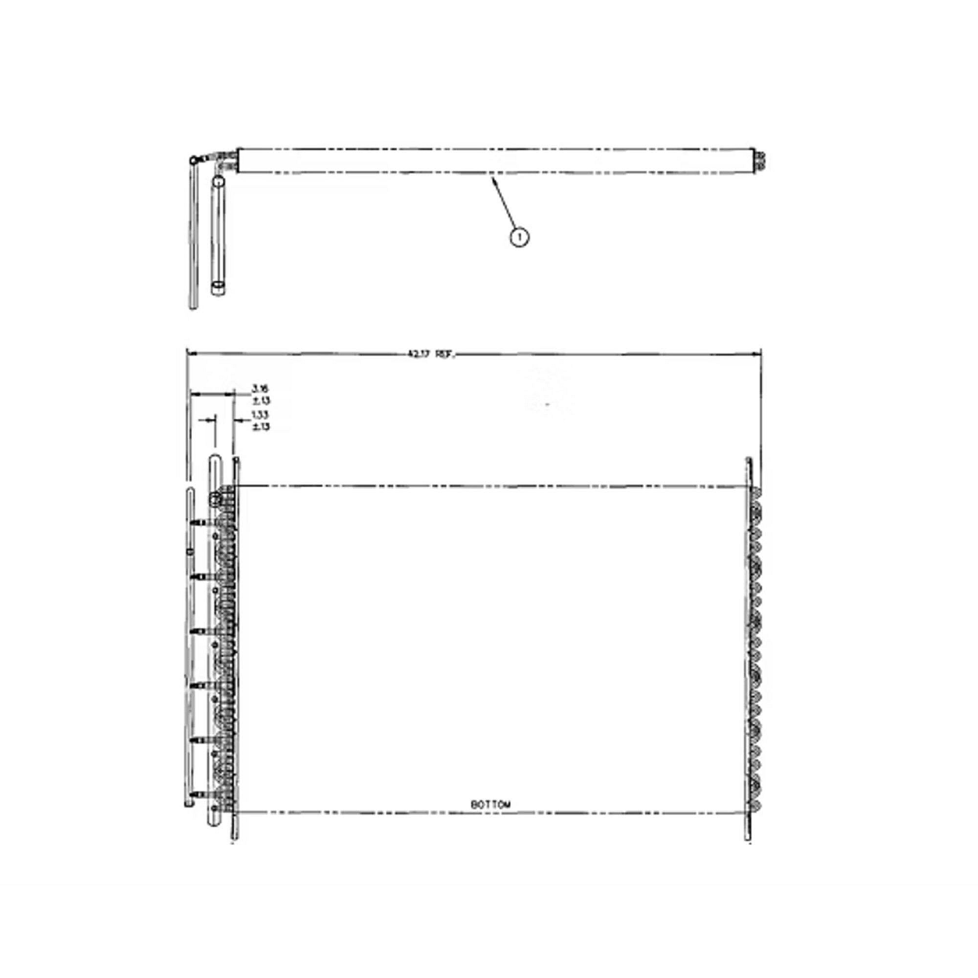 Part #col15417, Trane Evaporator Coil