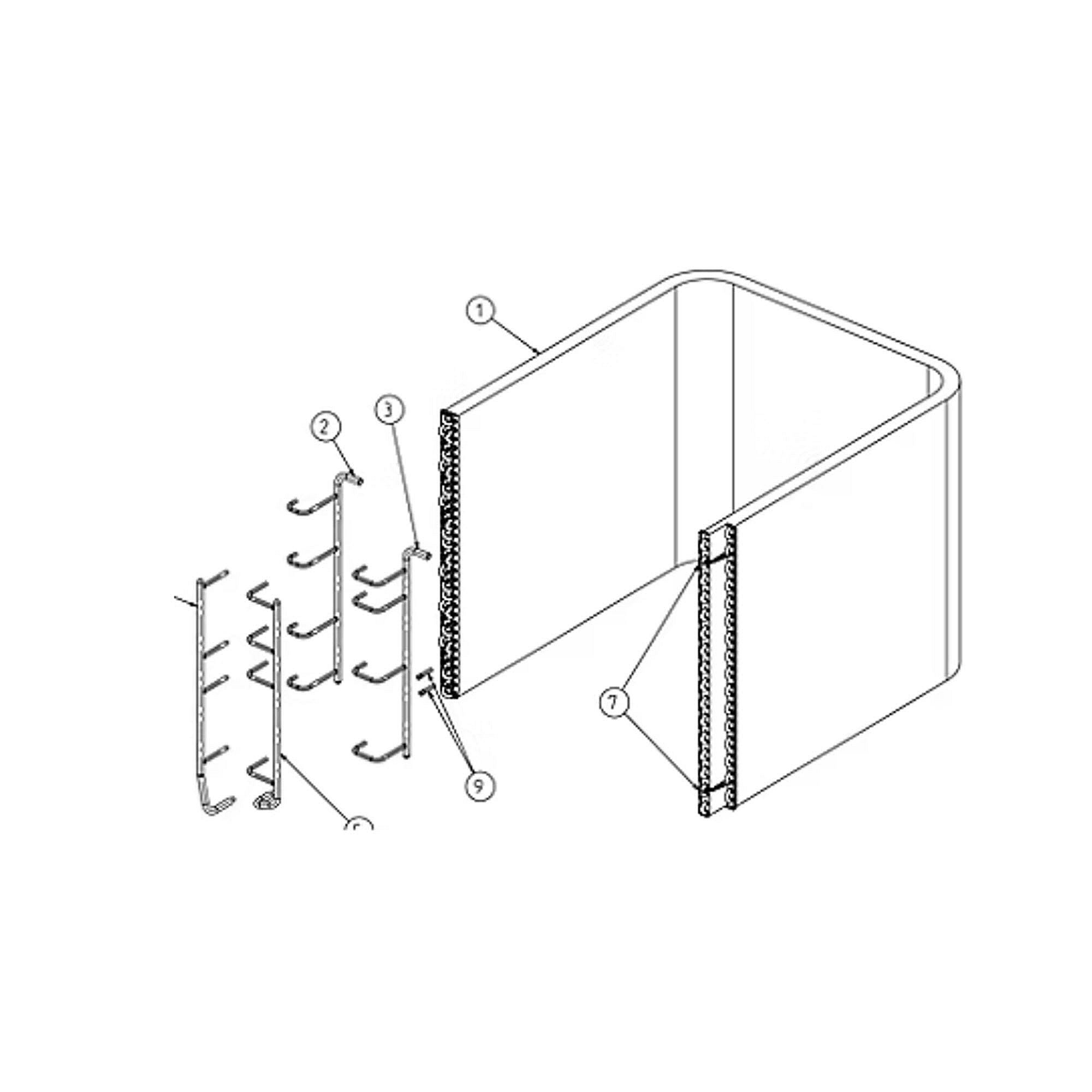 Part #col16110, Trane Outdoor Coil Assembly