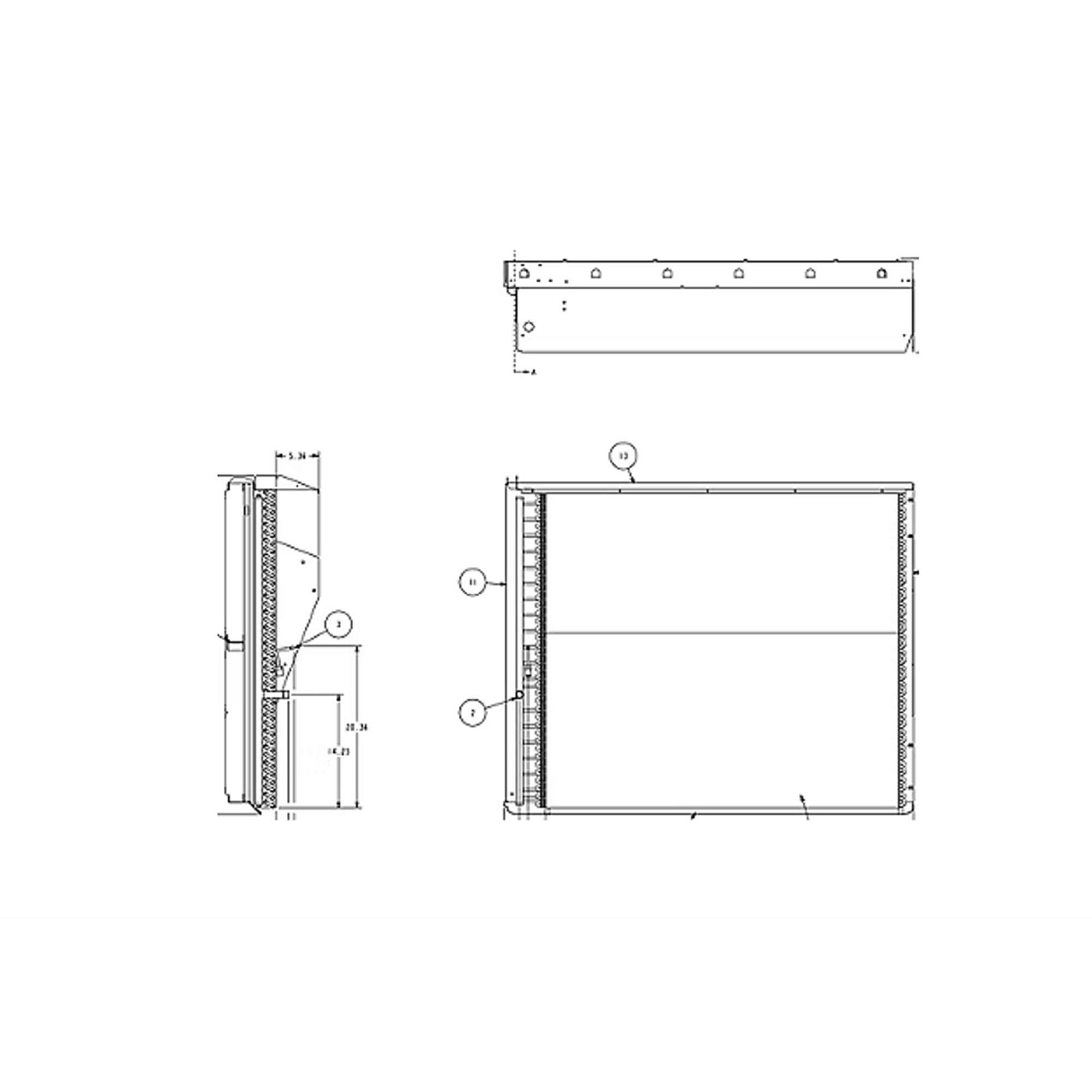 Part #col16359, Trane Evaporator Coil