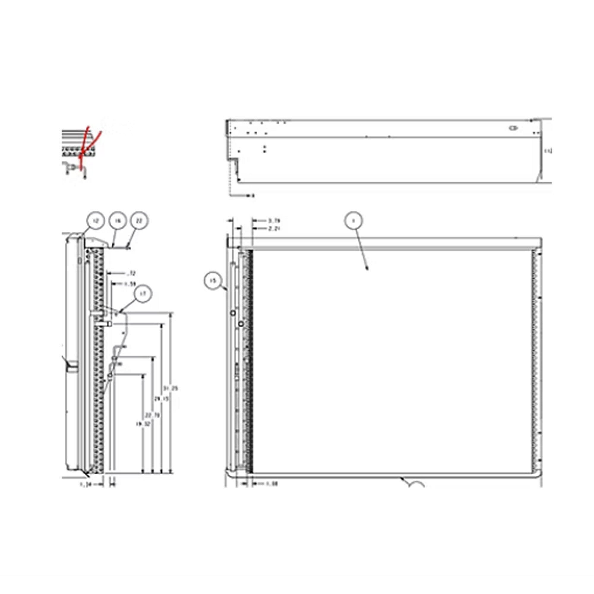 Part #col16362, Trane Indoor Coil W/distributor