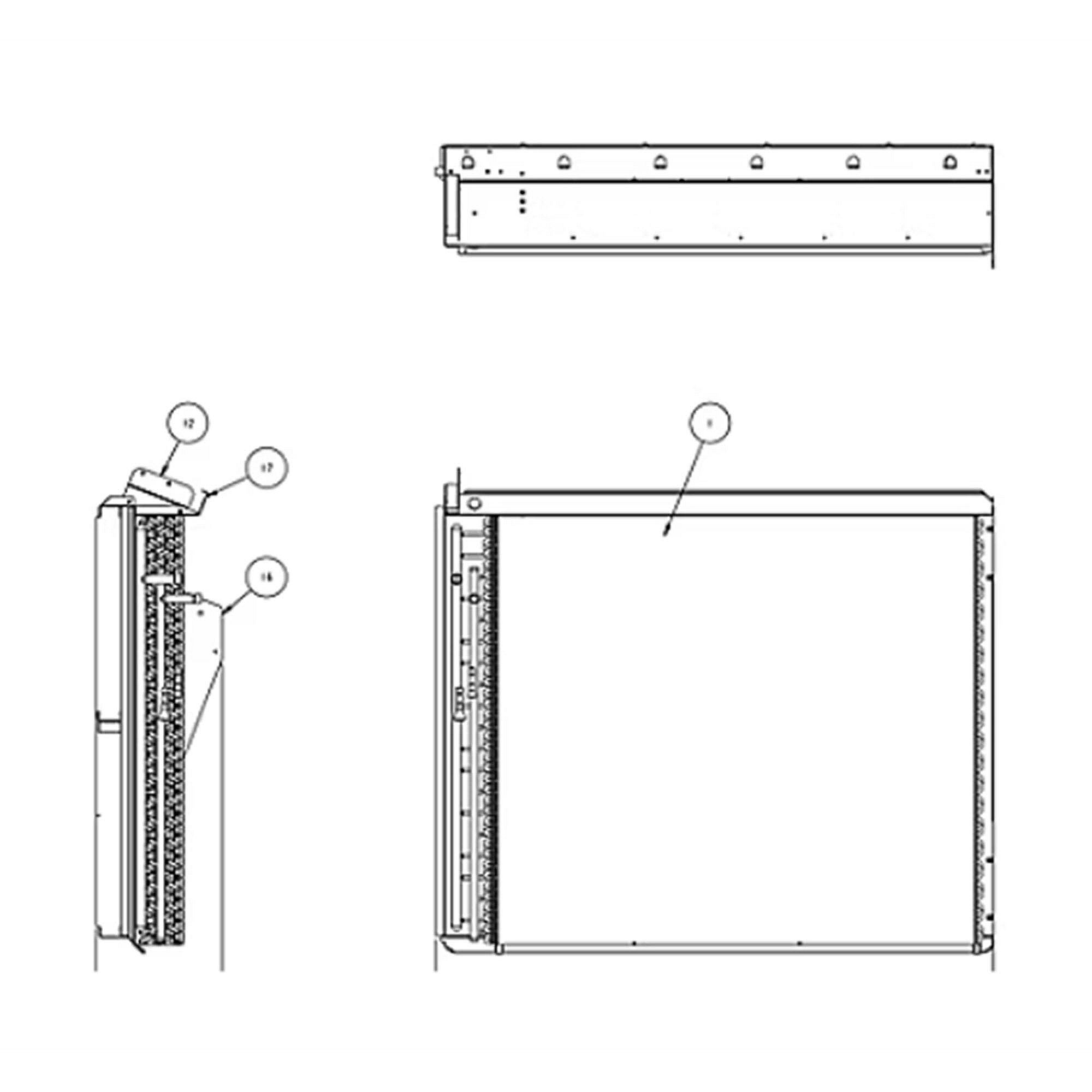 Part #col16363, Trane Indoor Coil W/ Distributors